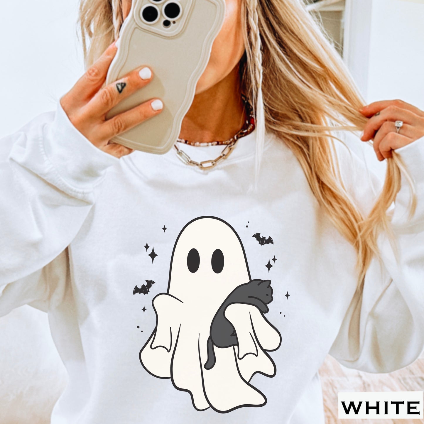Ghost & Cat Crewneck Sweatshirt