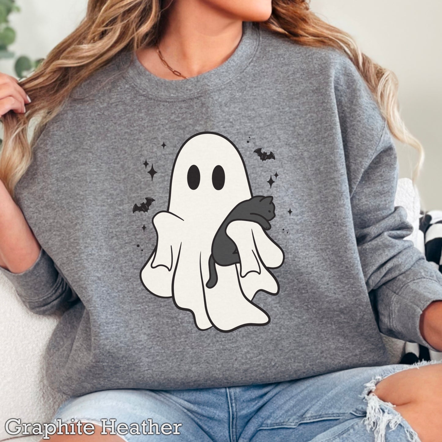 Ghost & Cat Crewneck Sweatshirt