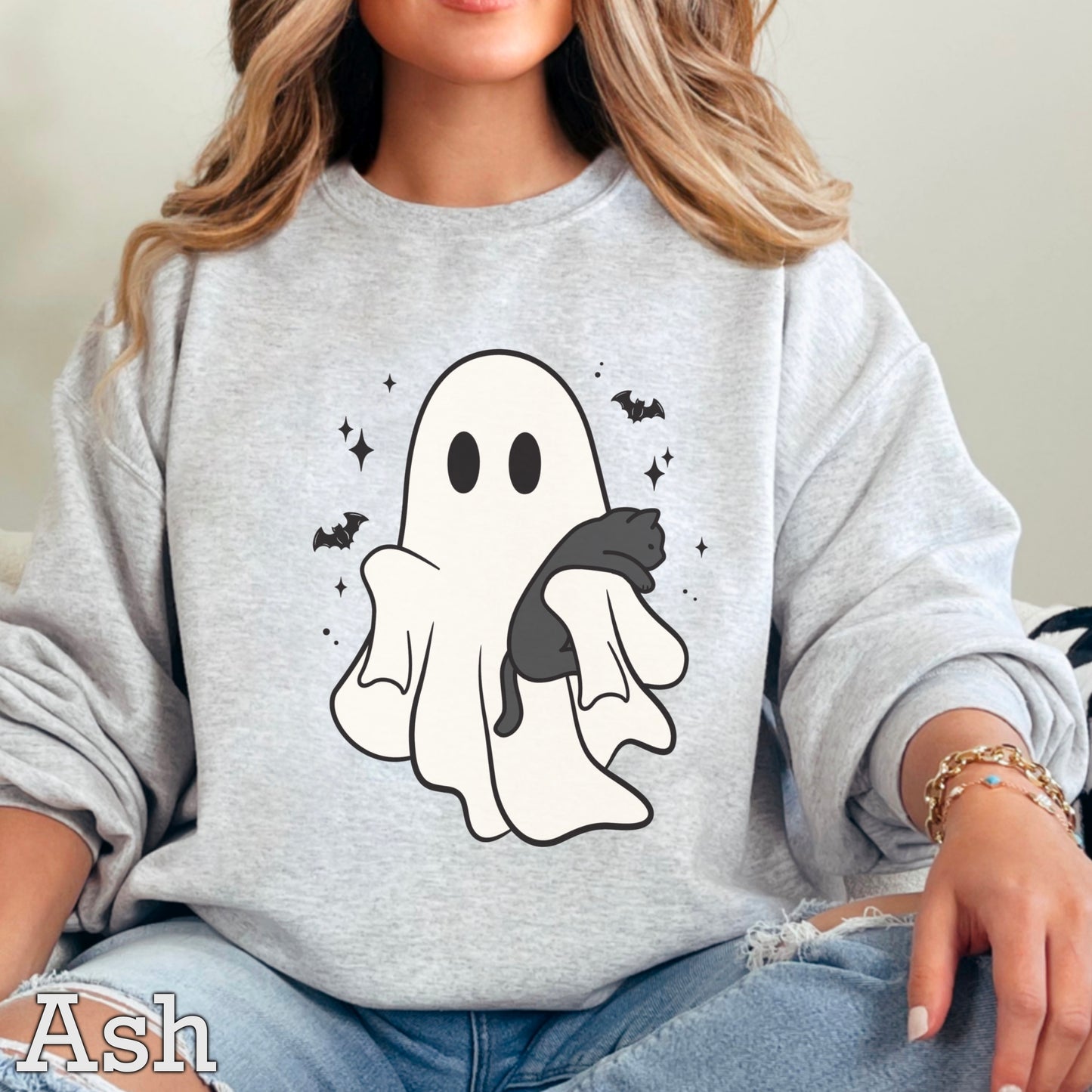 Ghost & Cat Crewneck Sweatshirt