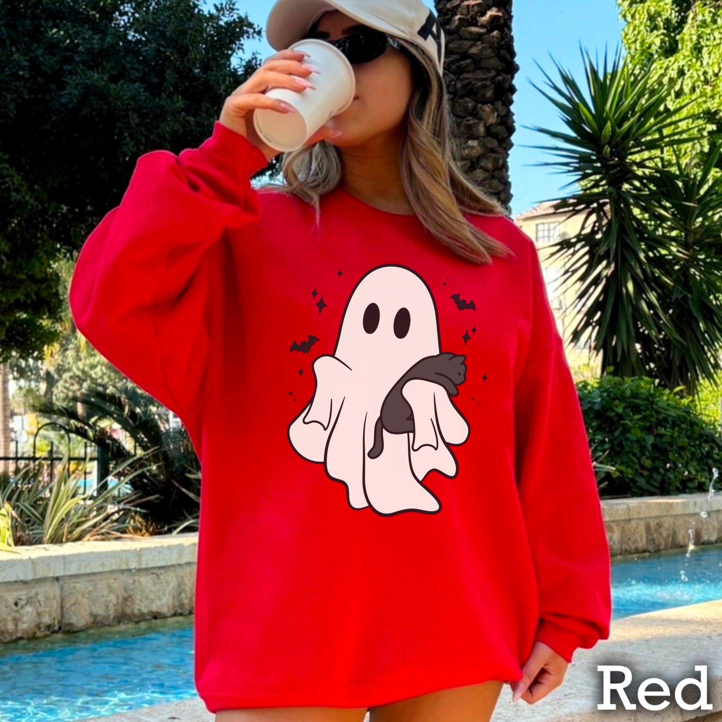 Ghost & Cat Crewneck Sweatshirt