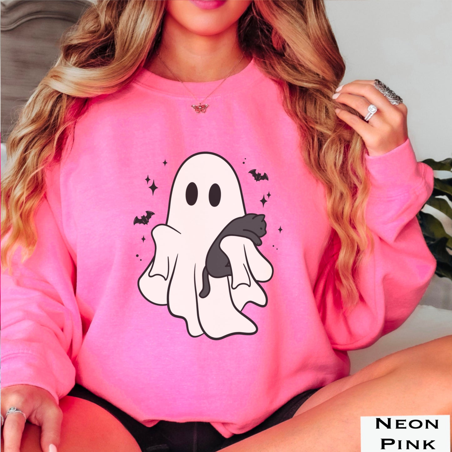 Ghost & Cat Crewneck Sweatshirt