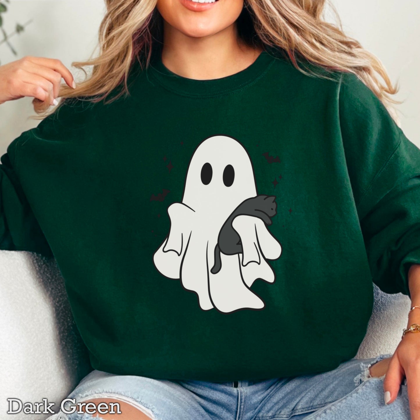 Ghost & Cat Crewneck Sweatshirt
