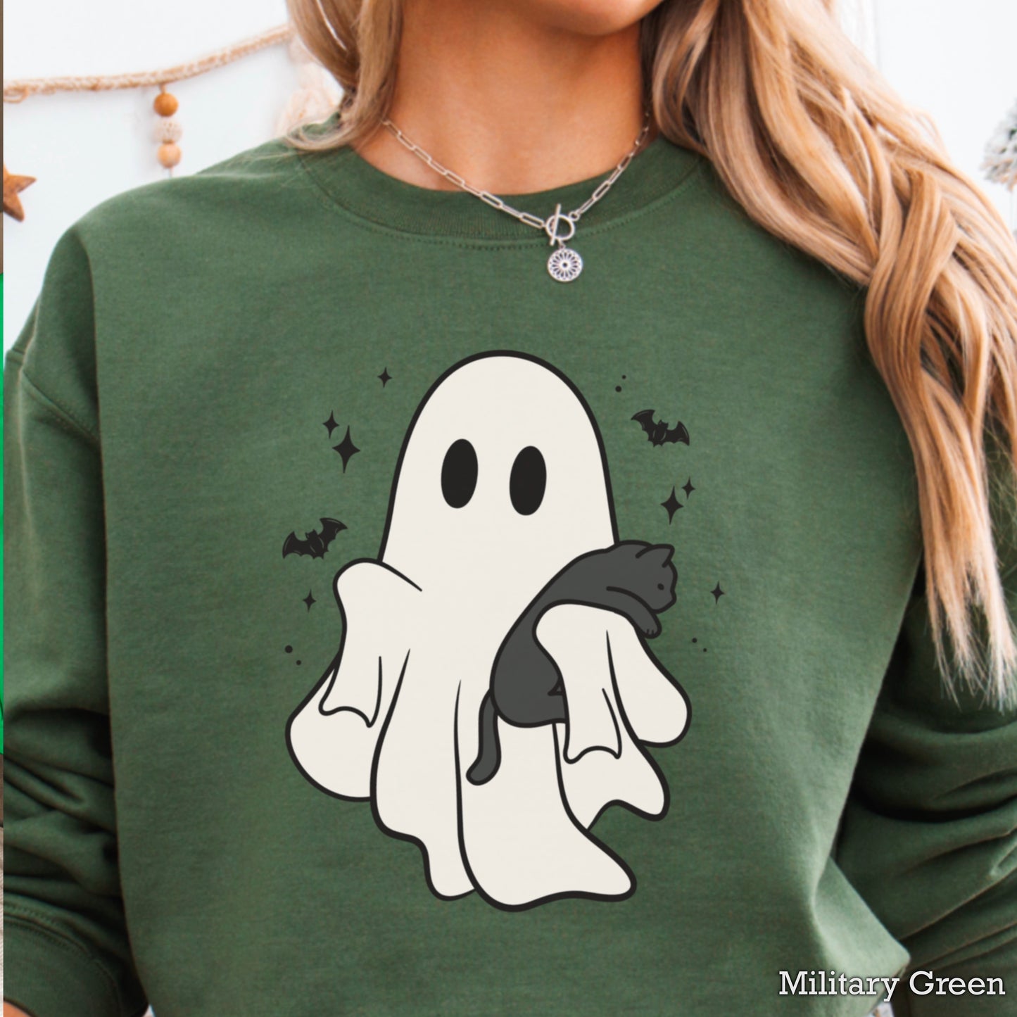 Ghost & Cat Crewneck Sweatshirt