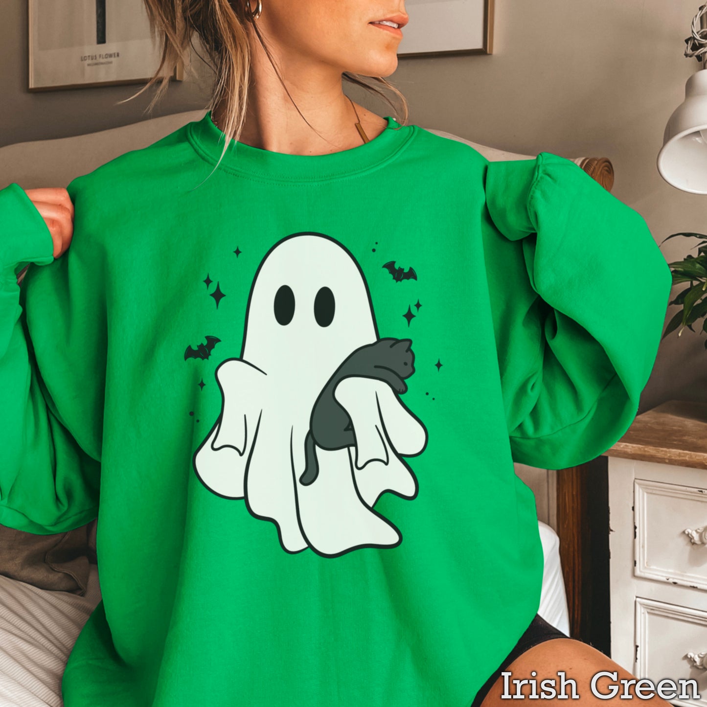 Ghost & Cat Crewneck Sweatshirt
