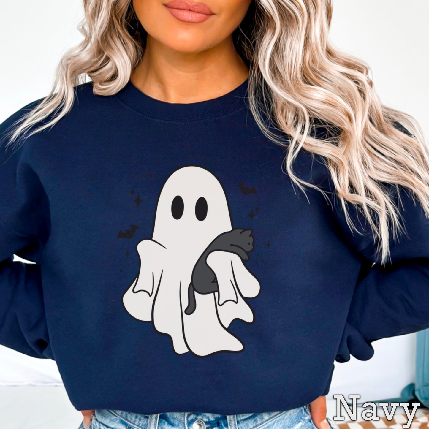 Ghost & Cat Crewneck Sweatshirt