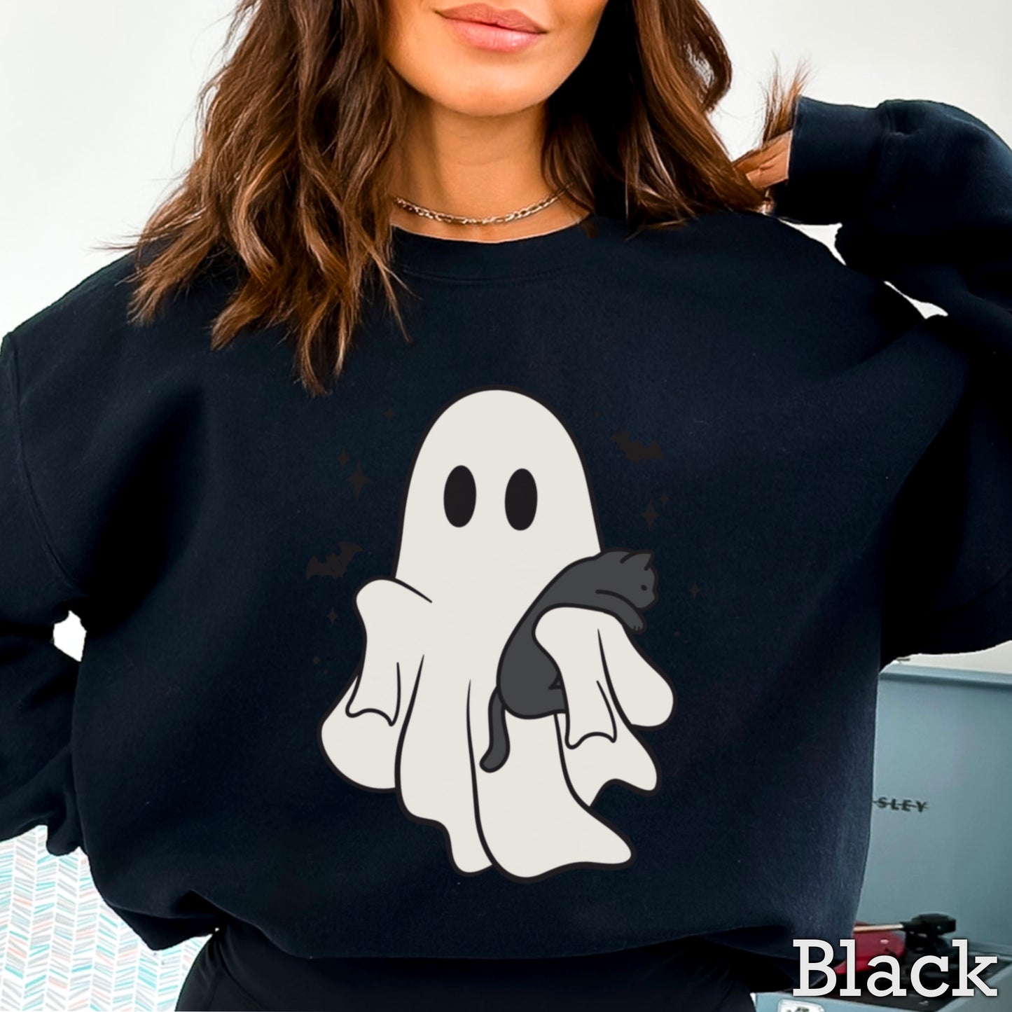Ghost & Cat Crewneck Sweatshirt