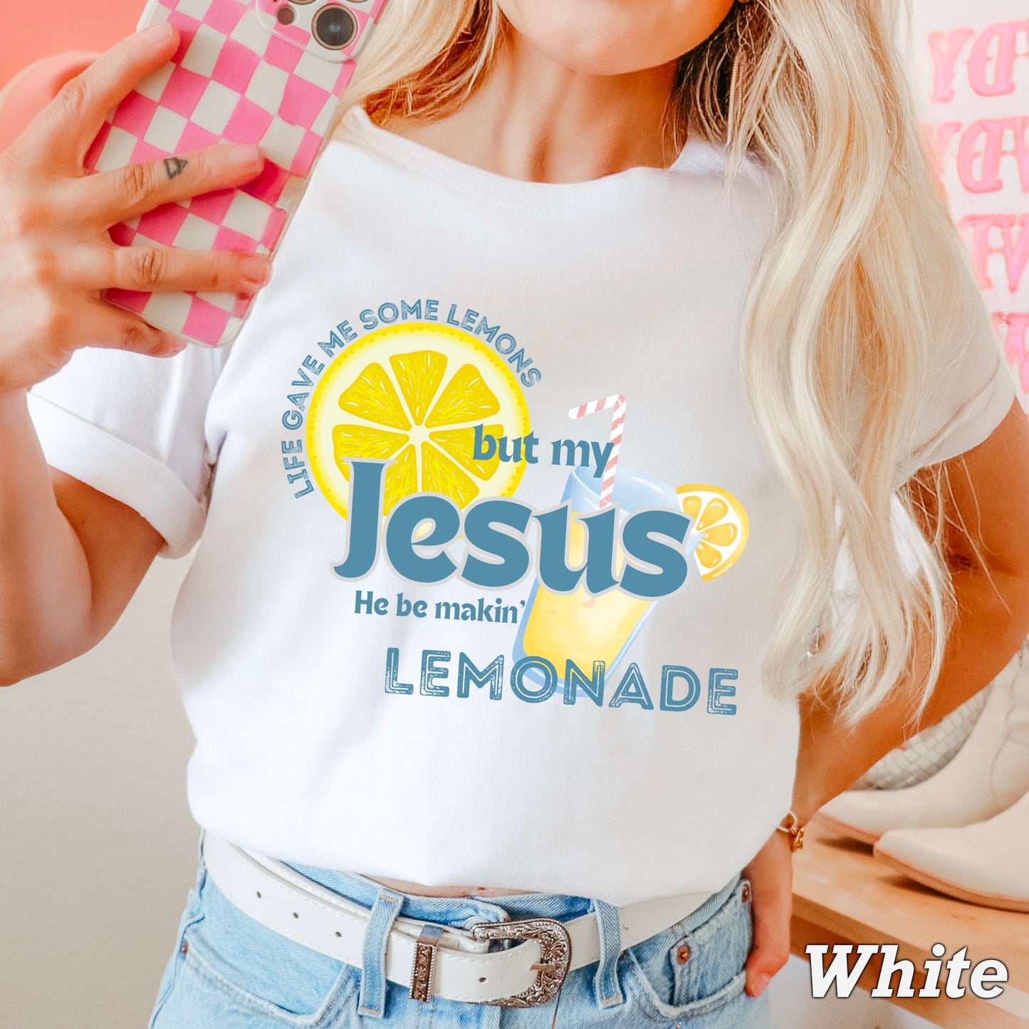 Jesus Be Makin Lemonade Comfort Color Graphic Tee