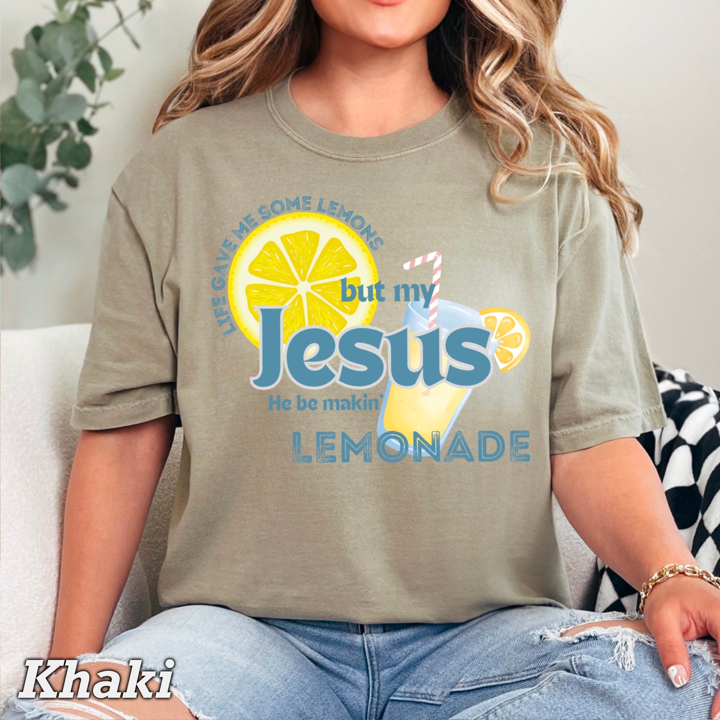 Jesus Be Makin Lemonade Comfort Color Graphic Tee