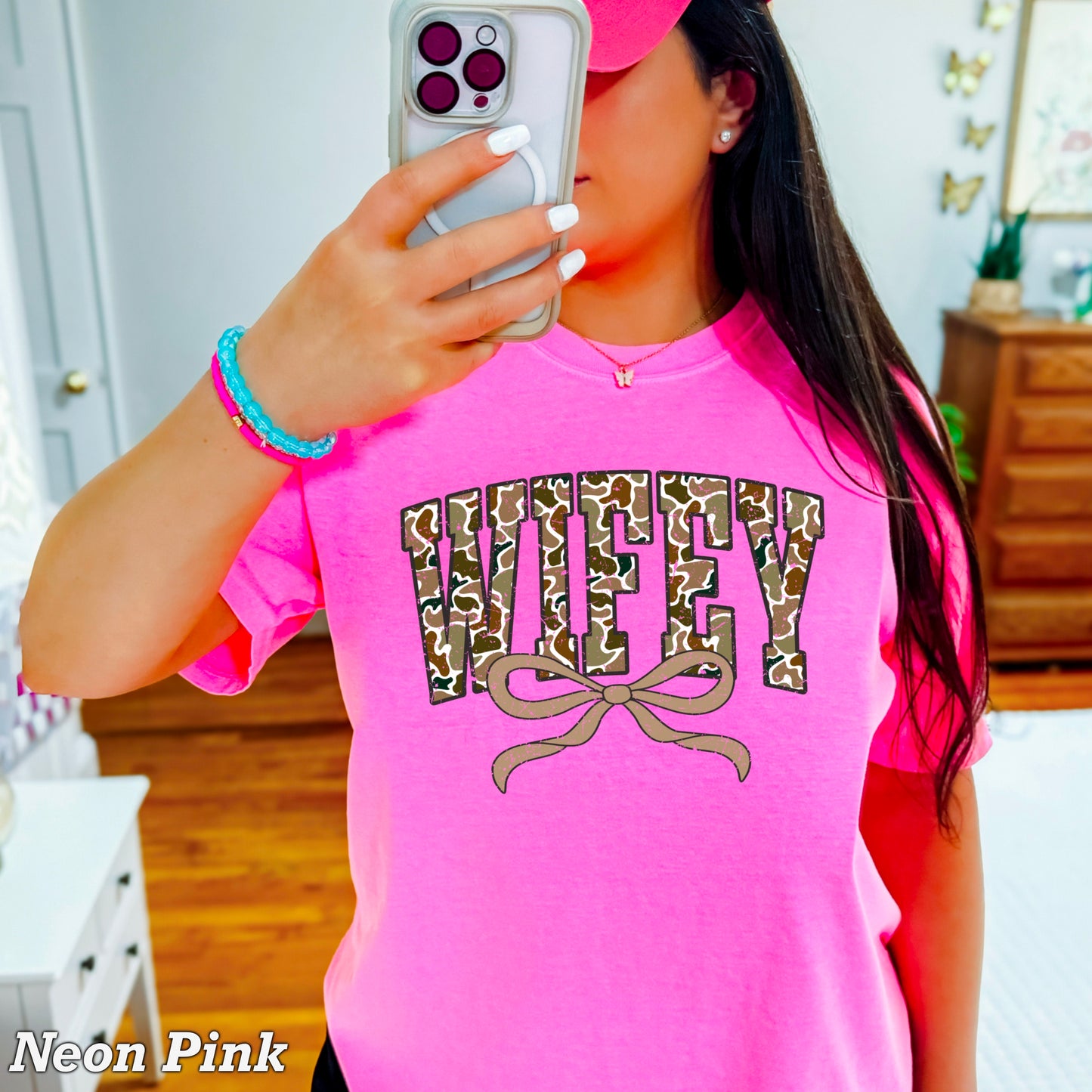 Wifey Camo Comfort Color Graphic Tee