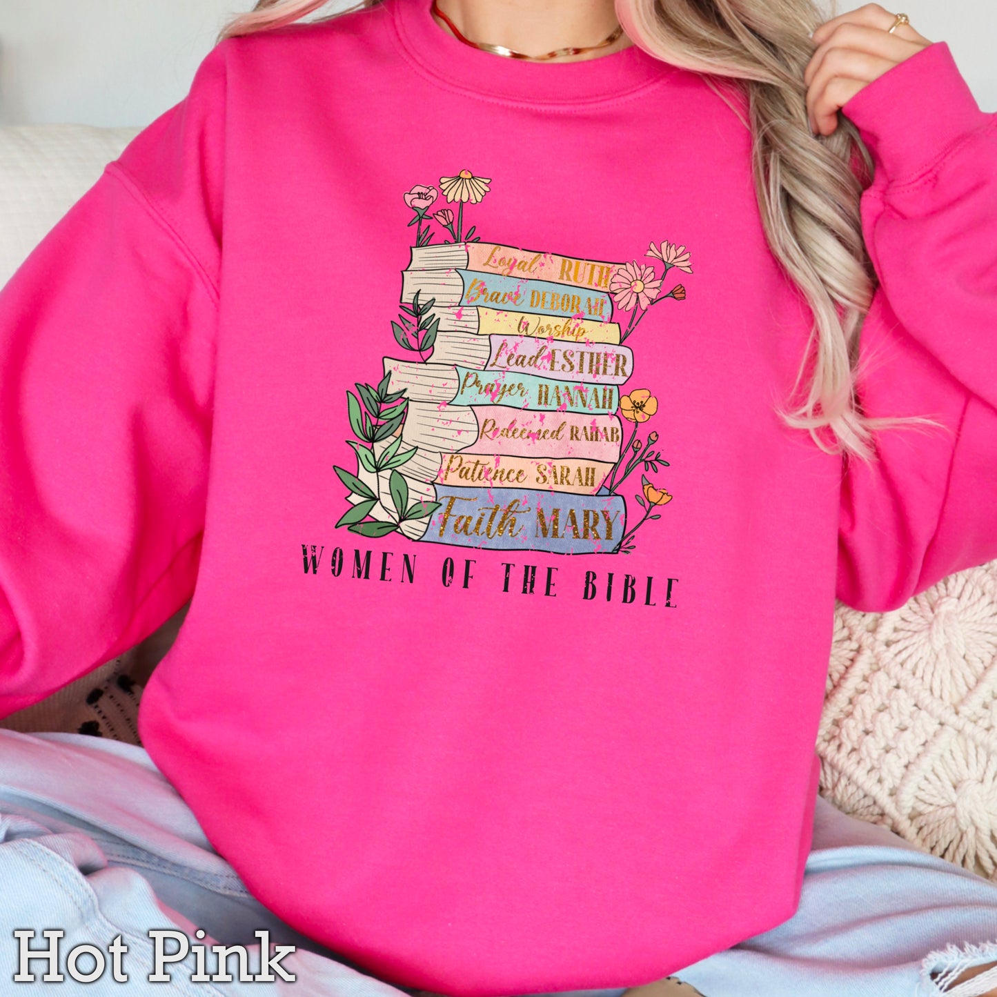 Women Of The Bible Graphic Crewneck Sweatshirt