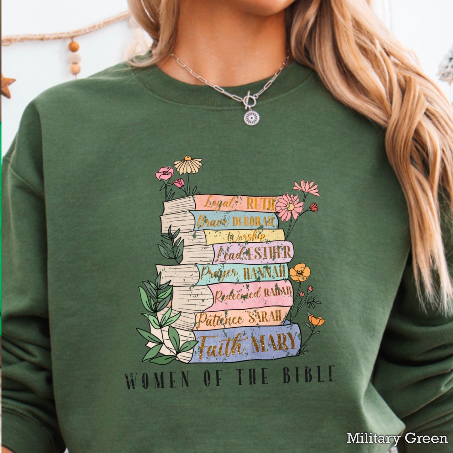 Women Of The Bible Graphic Crewneck Sweatshirt