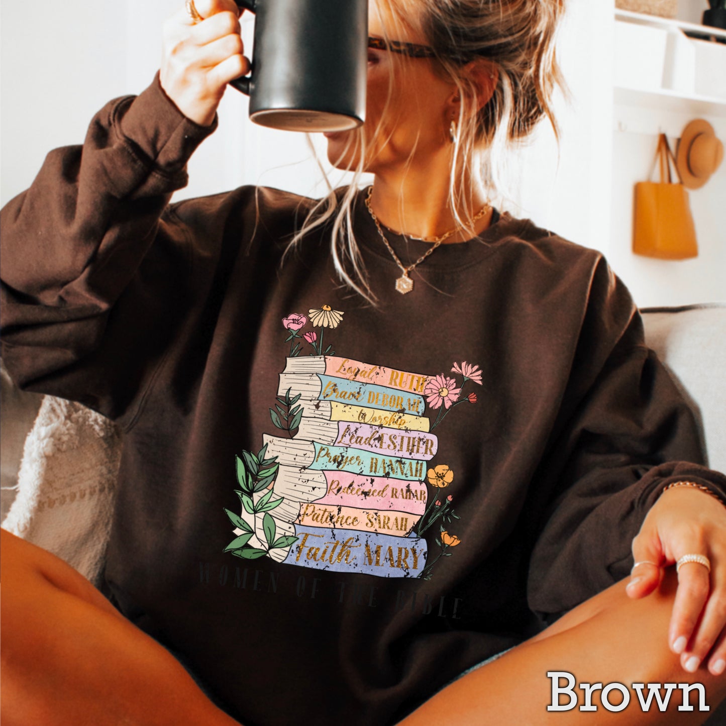 Women Of The Bible Graphic Crewneck Sweatshirt