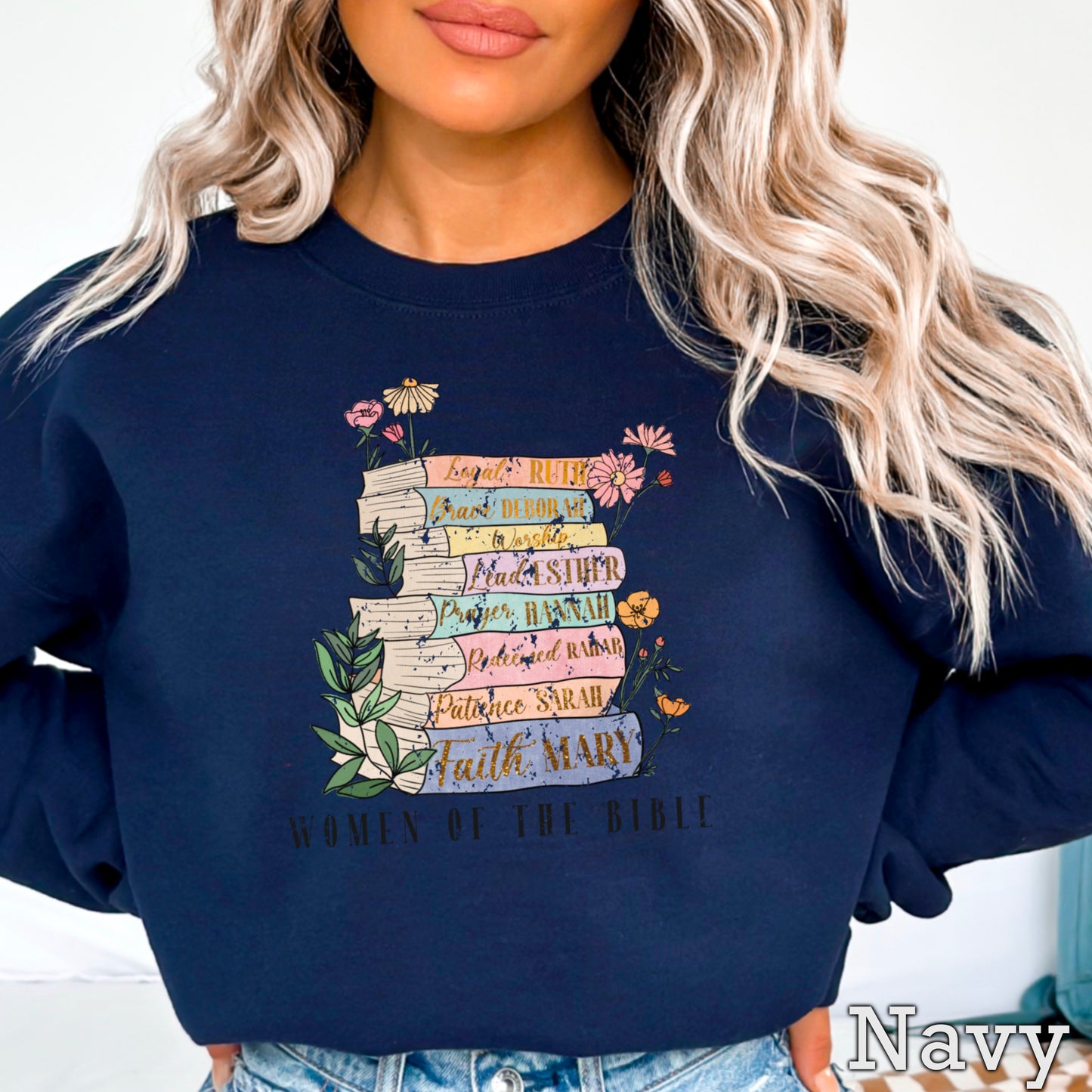 Women Of The Bible Graphic Crewneck Sweatshirt
