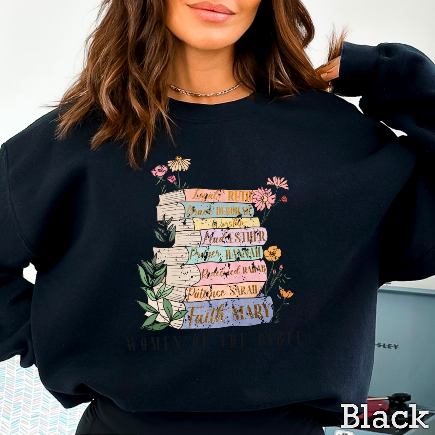 Women Of The Bible Graphic Crewneck Sweatshirt