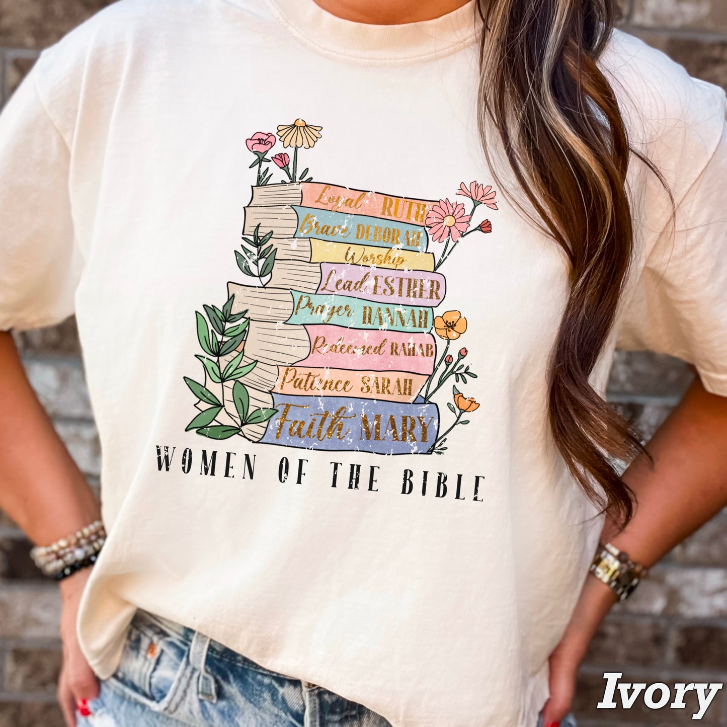 Women Of The Bible Comfort Color Graphic Tee