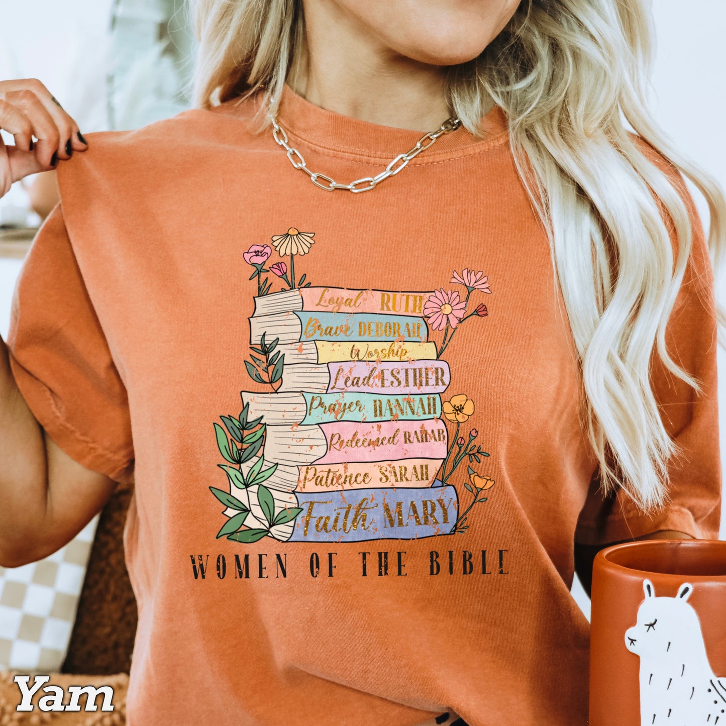 Women Of The Bible Comfort Color Graphic Tee