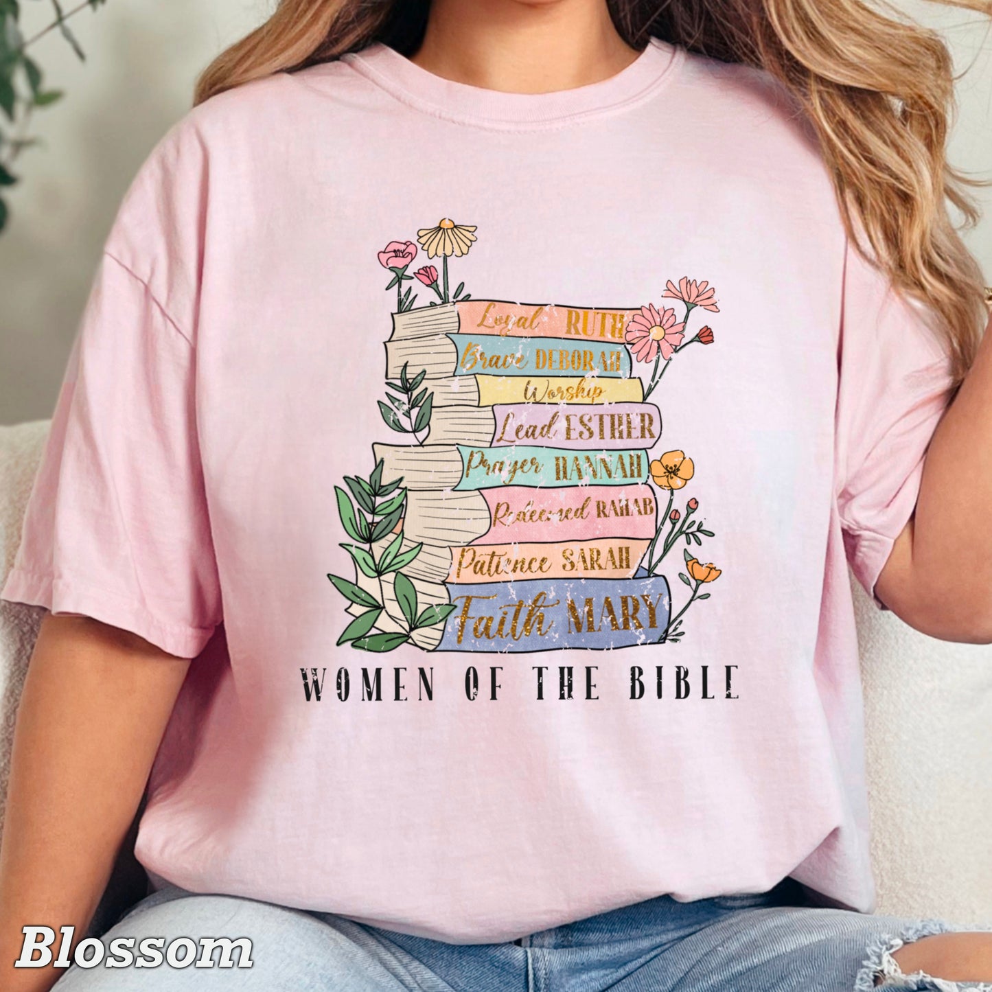 Women Of The Bible Comfort Color Graphic Tee