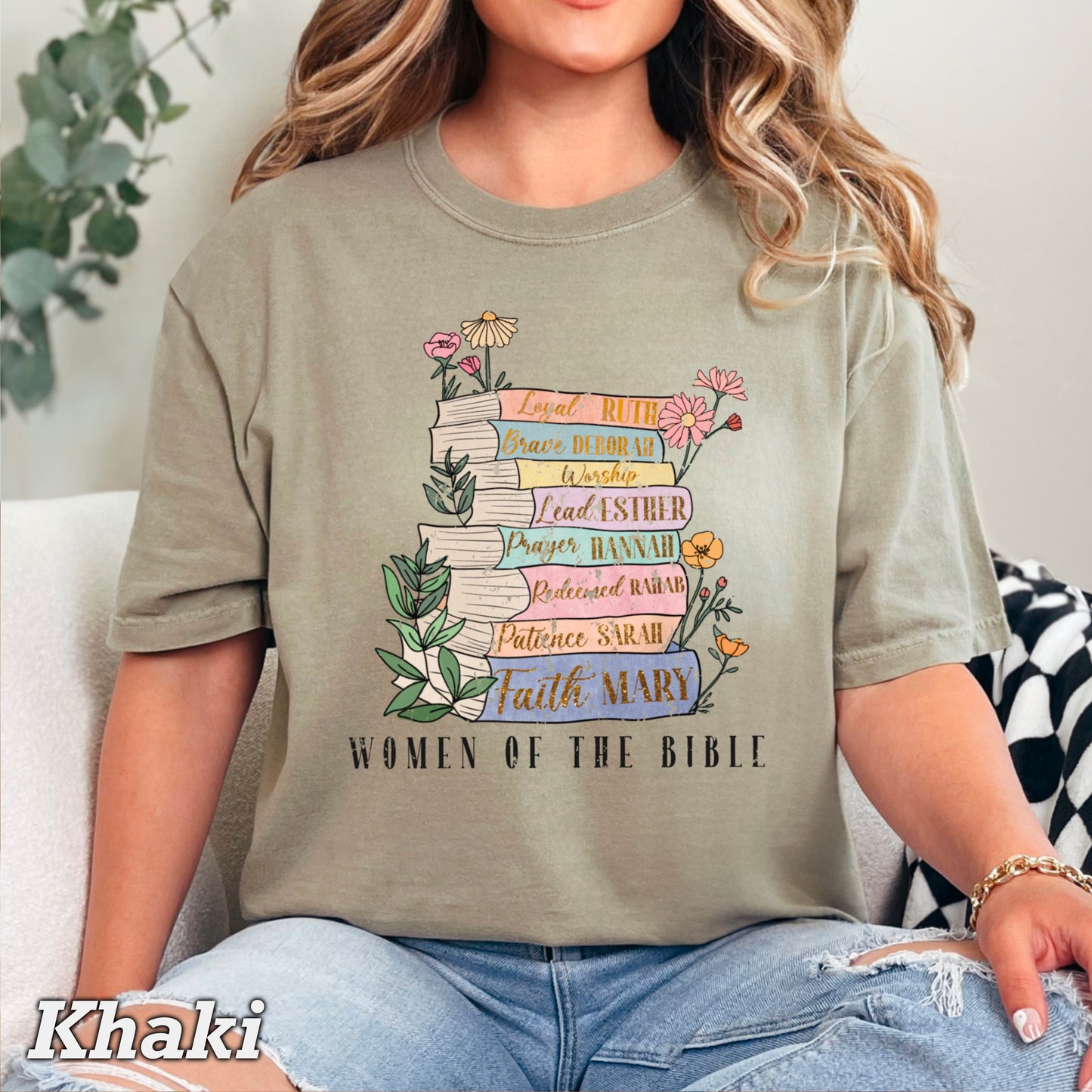 Women Of The Bible Comfort Color Graphic Tee