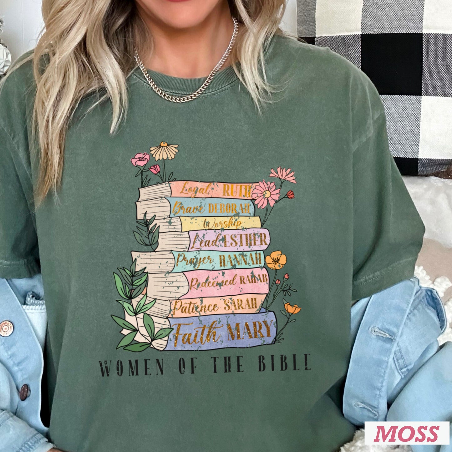 Women Of The Bible Comfort Color Graphic Tee