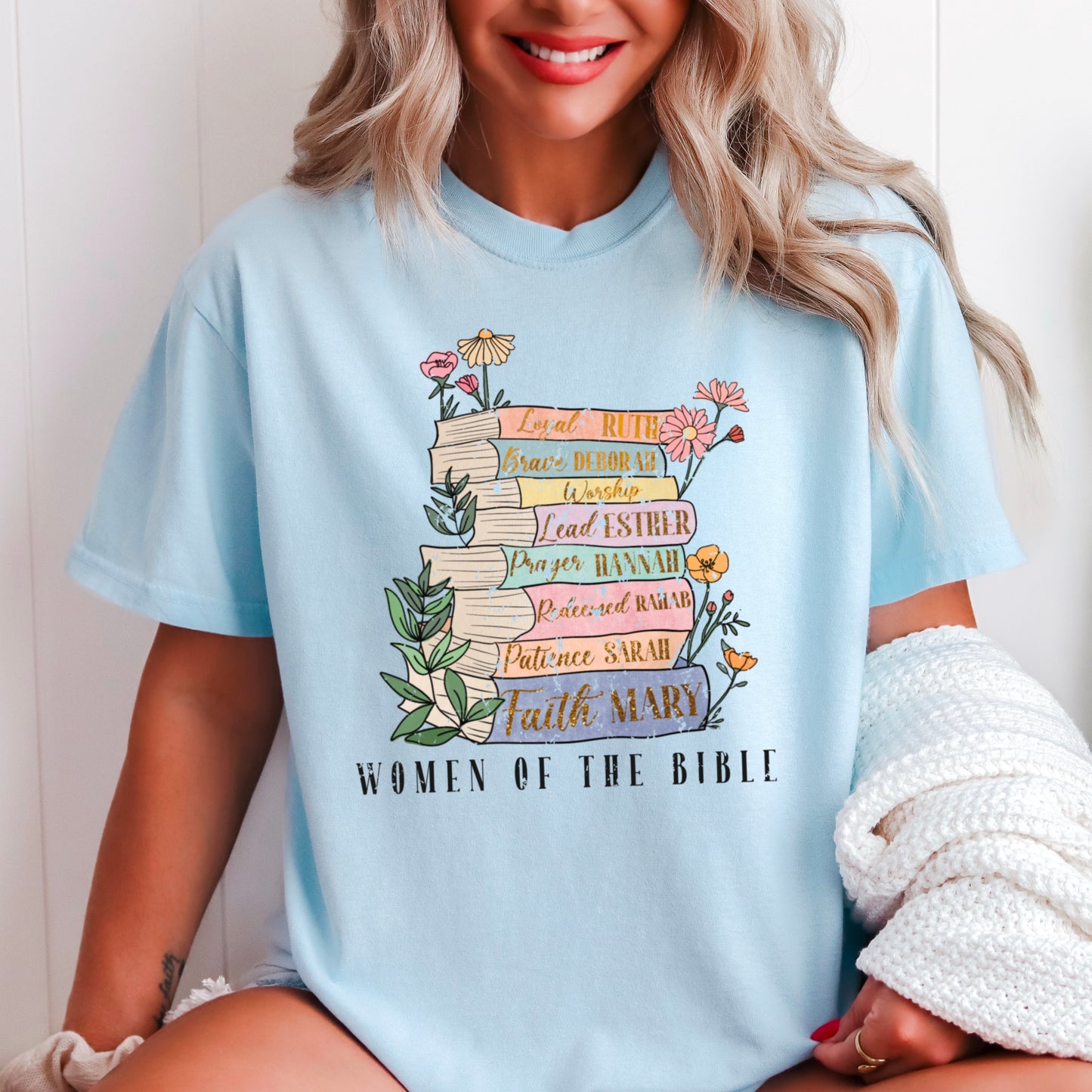 Women Of The Bible Comfort Color Graphic Tee