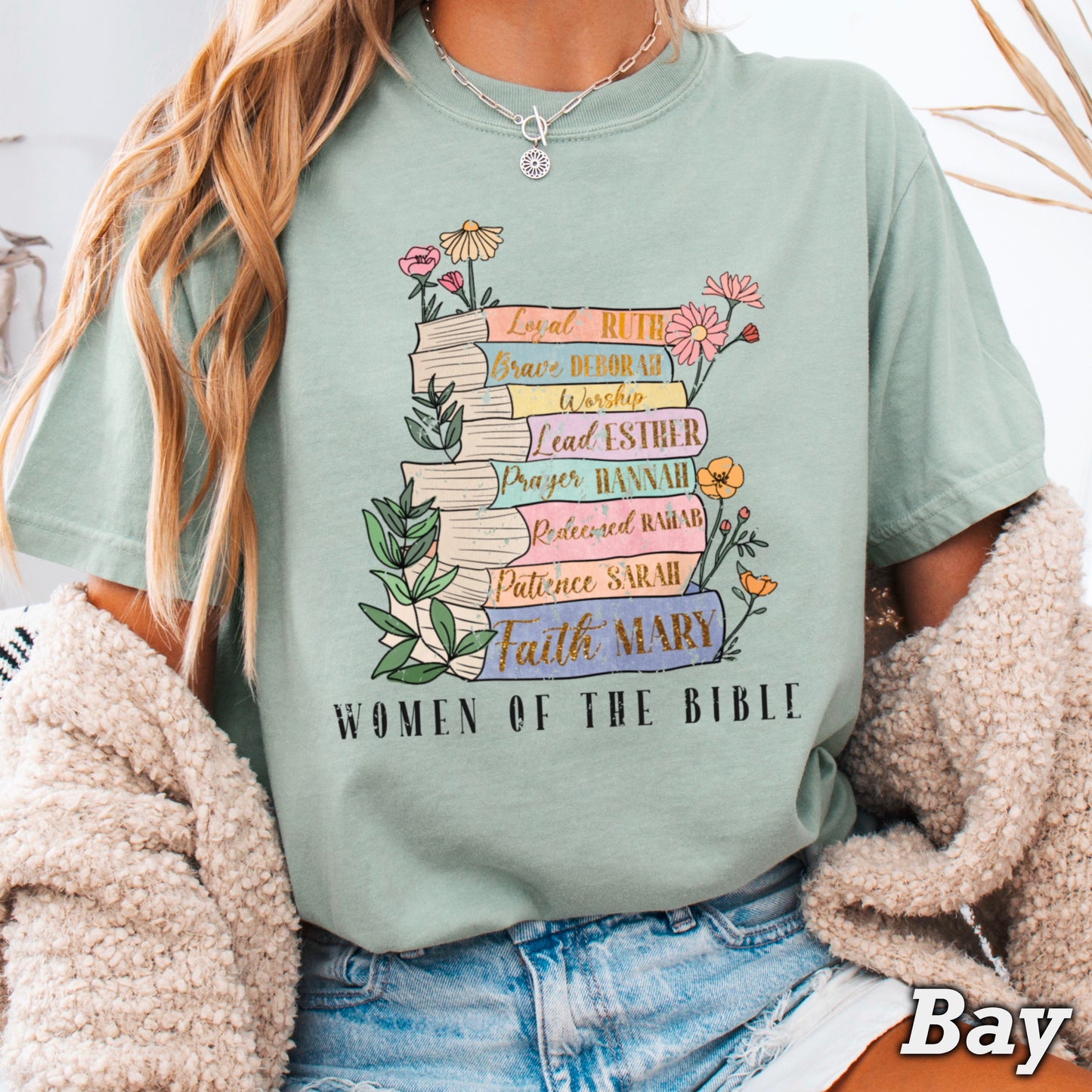 Women Of The Bible Comfort Color Graphic Tee