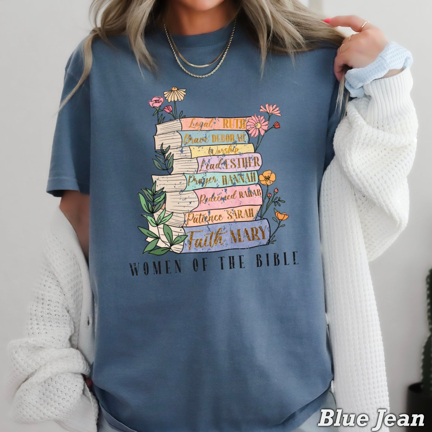 Women Of The Bible Comfort Color Graphic Tee