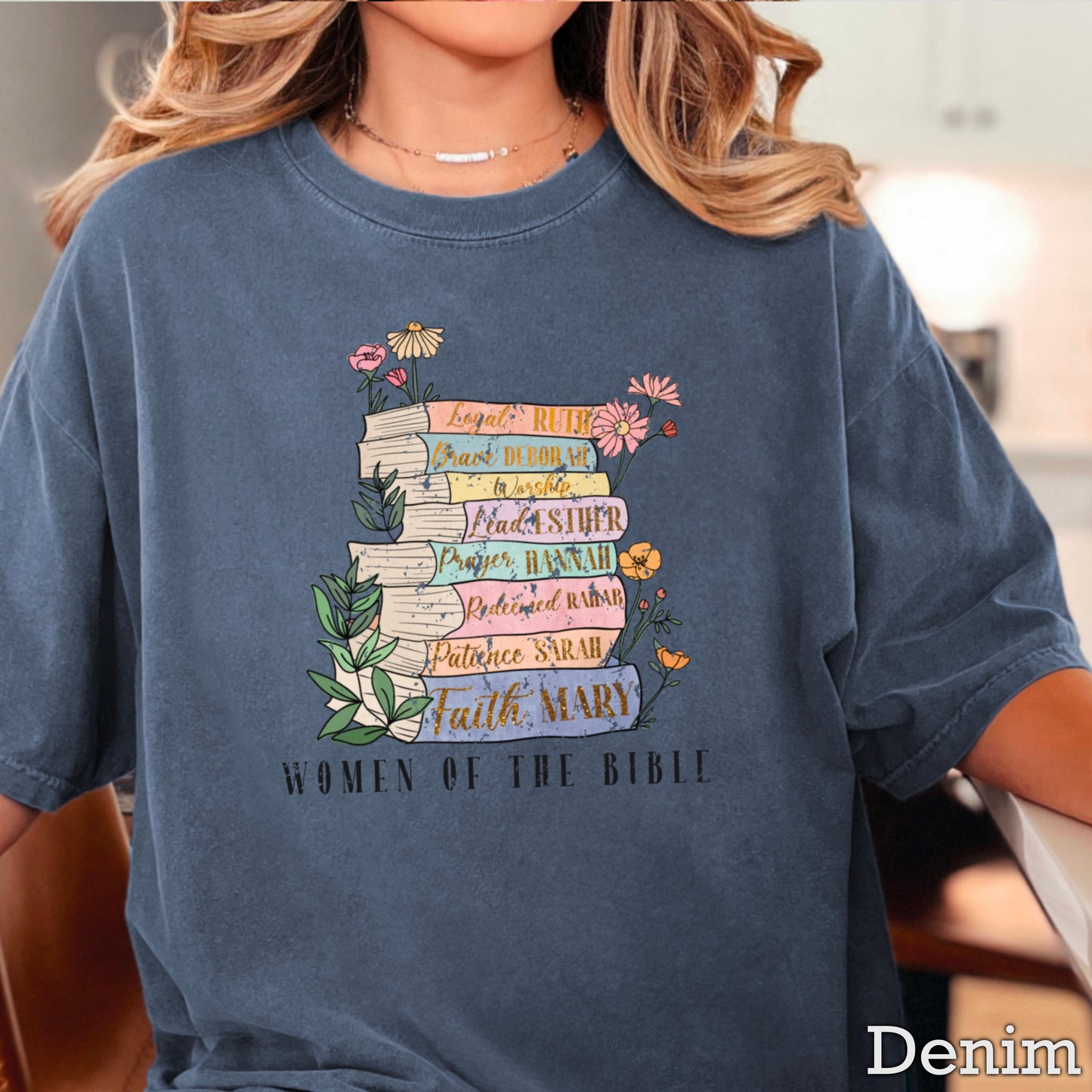 Women Of The Bible Comfort Color Graphic Tee