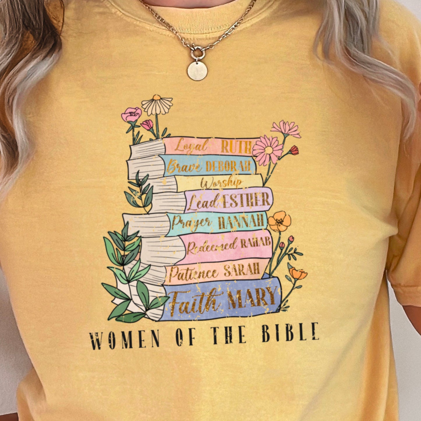 Women Of The Bible Comfort Color Graphic Tee