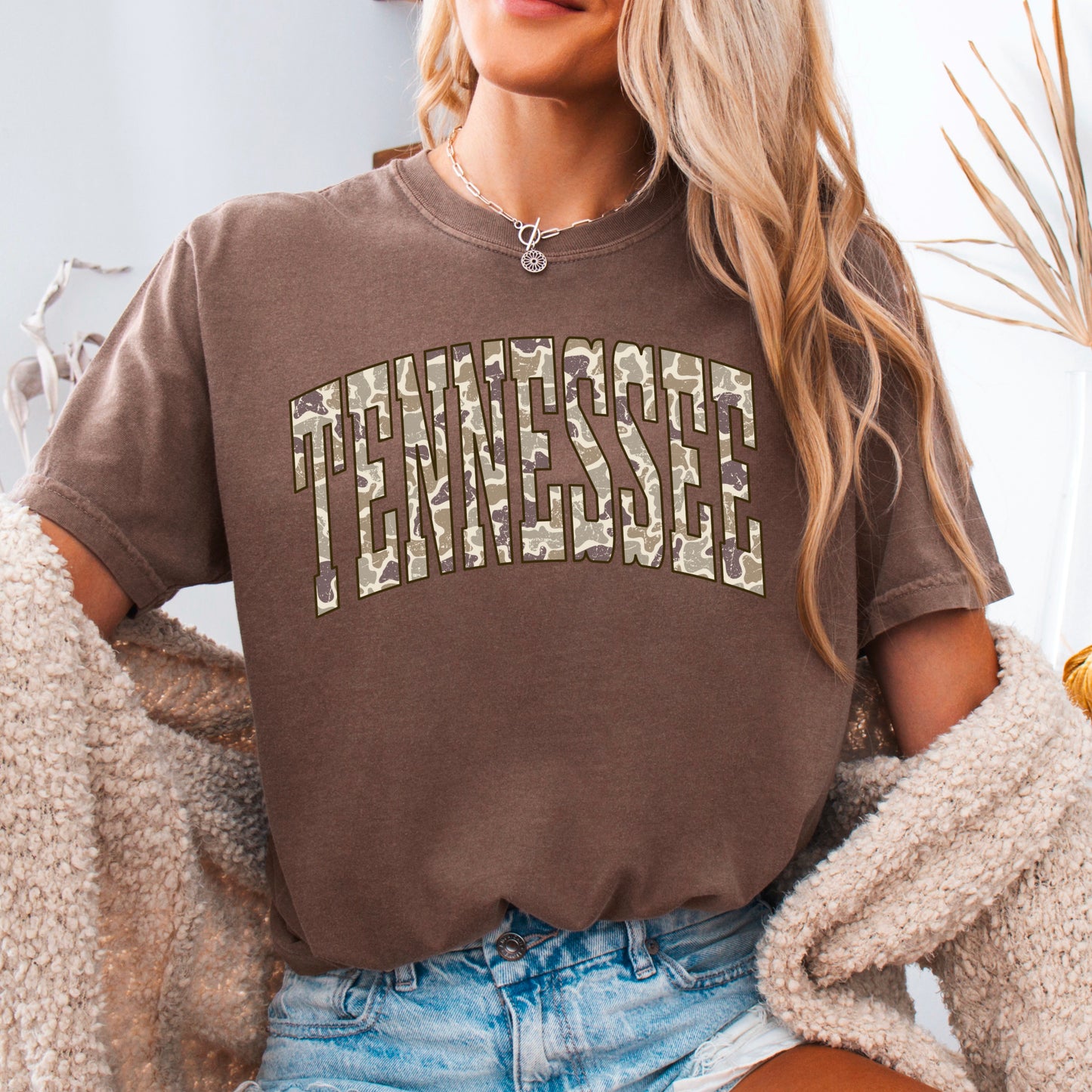 Tennessee Camo Comfort Color Graphic Tee