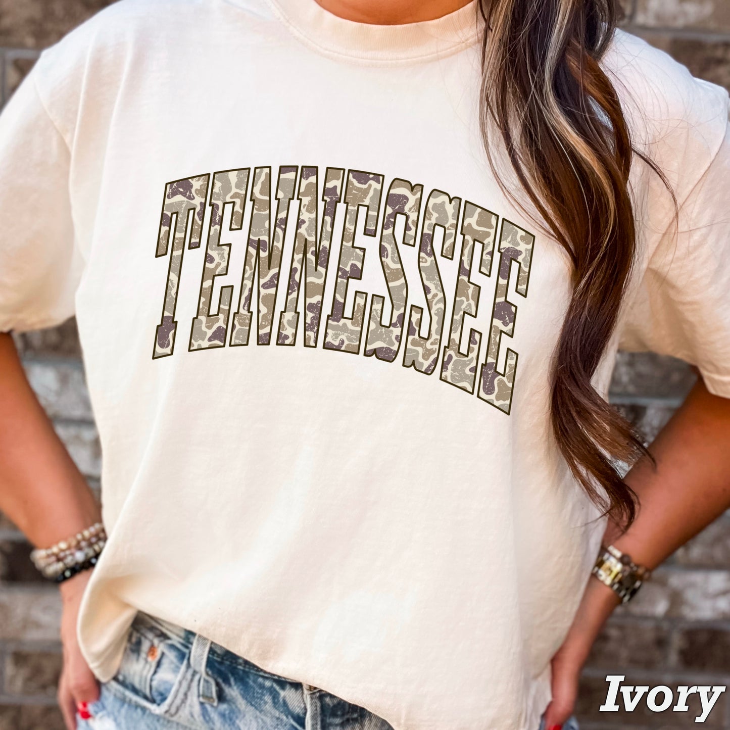 Tennessee Camo Comfort Color Graphic Tee