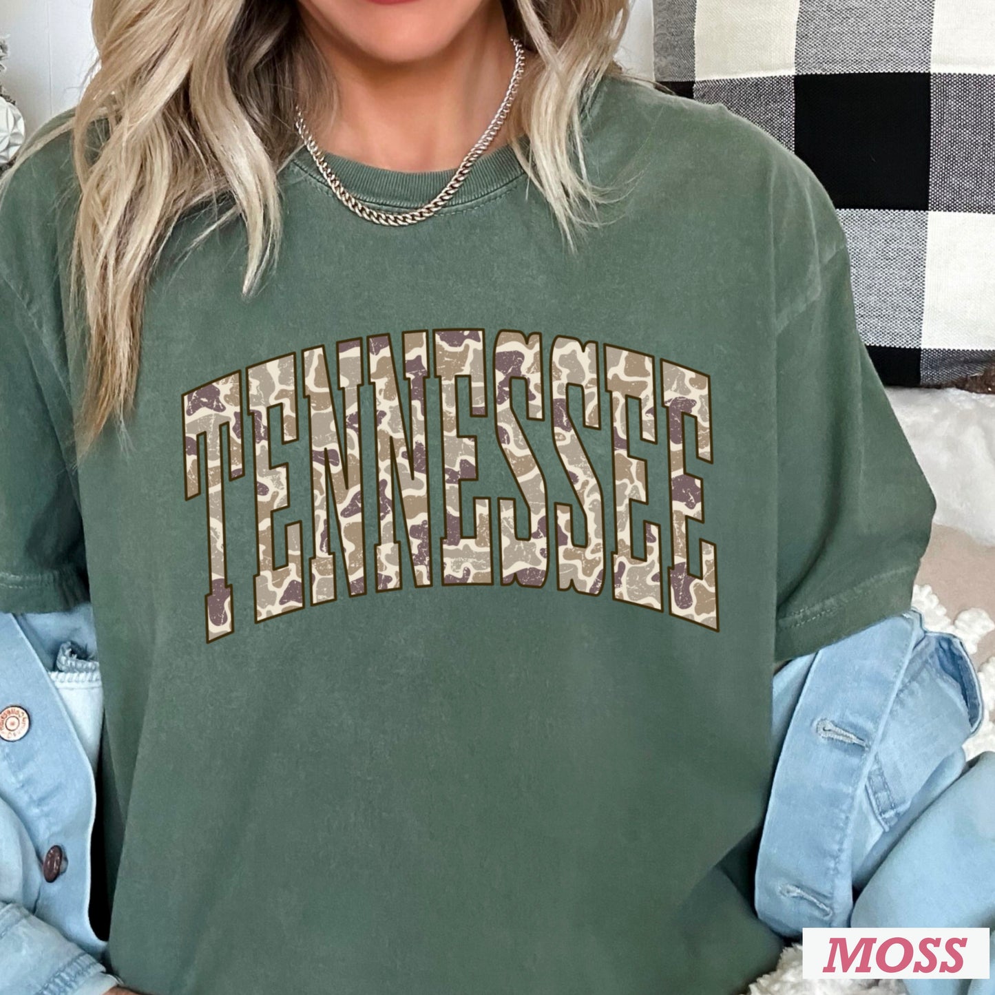 Tennessee Camo Comfort Color Graphic Tee