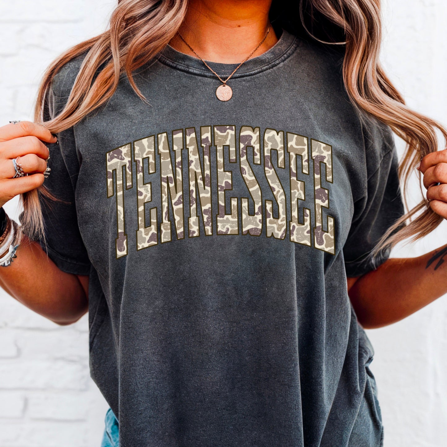 Tennessee Camo Comfort Color Graphic Tee