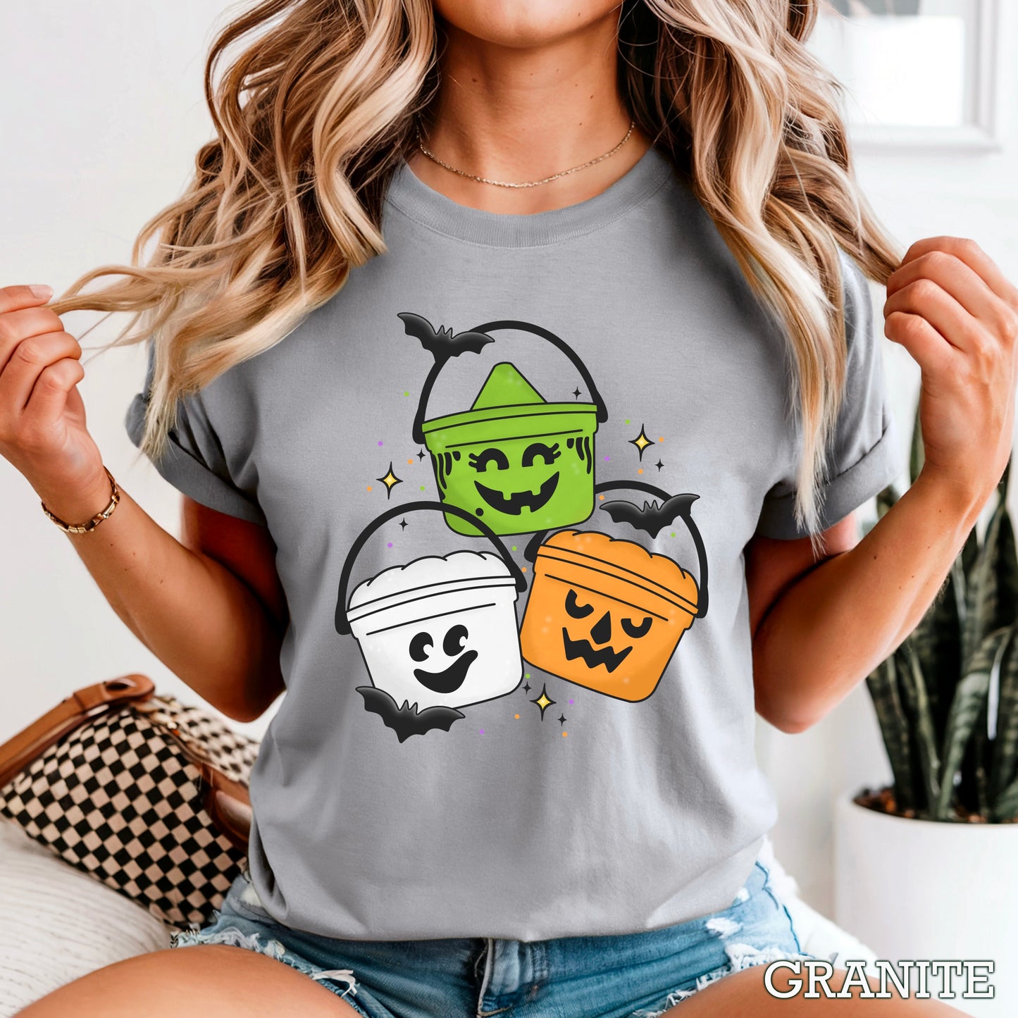 Halloween Meal Bucket Comfort Color Graphic Tee