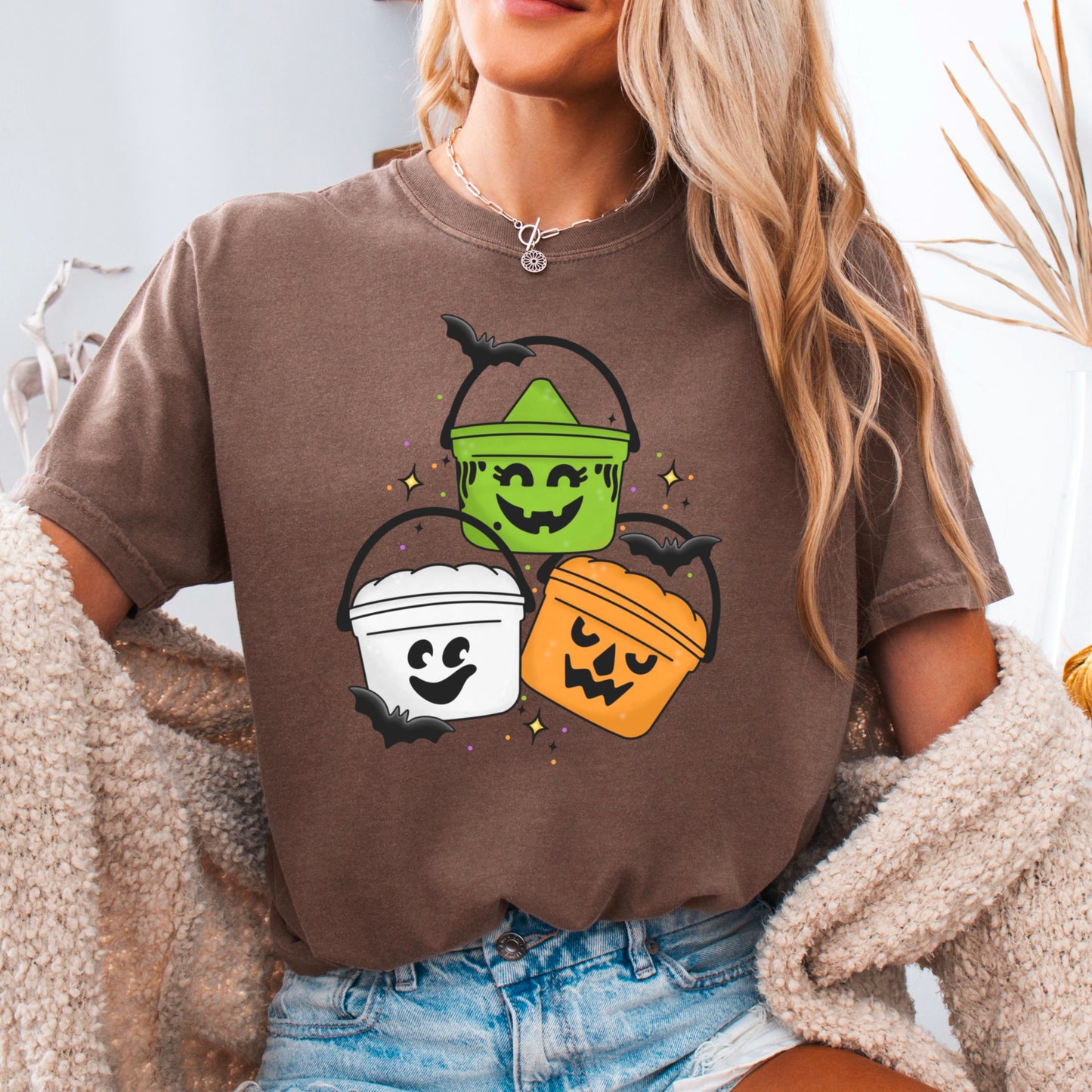 Halloween Meal Bucket Comfort Color Graphic Tee