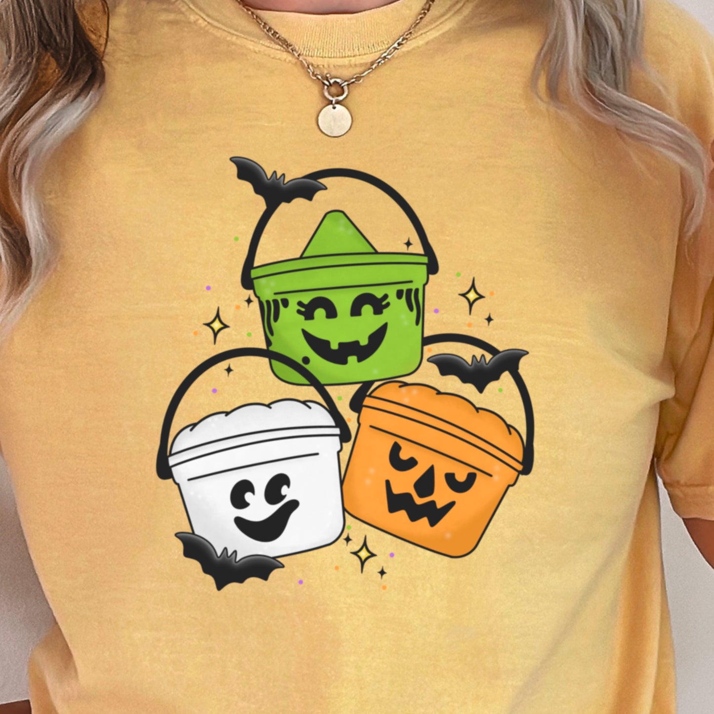 Halloween Meal Bucket Comfort Color Graphic Tee
