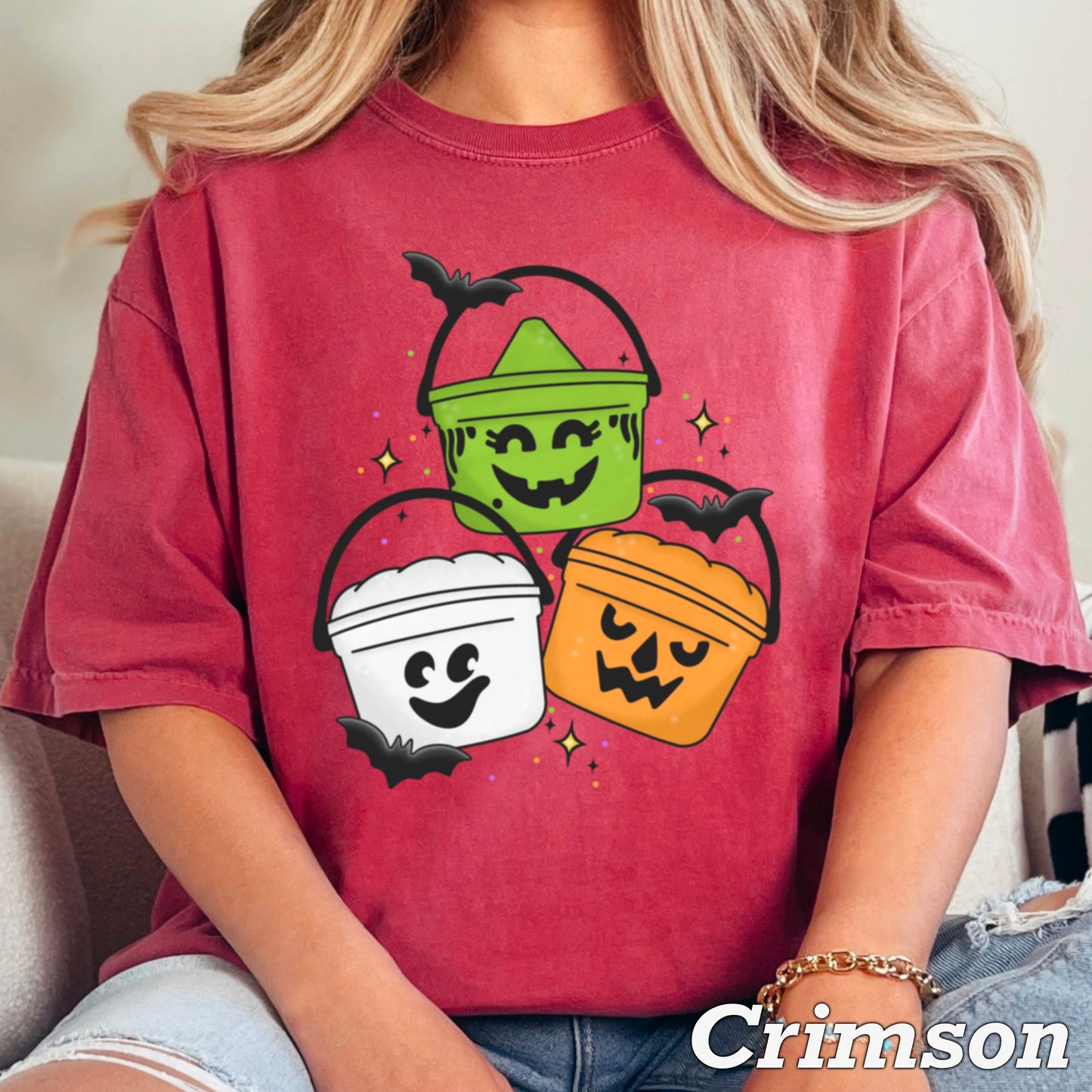 Halloween Meal Bucket Comfort Color Graphic Tee