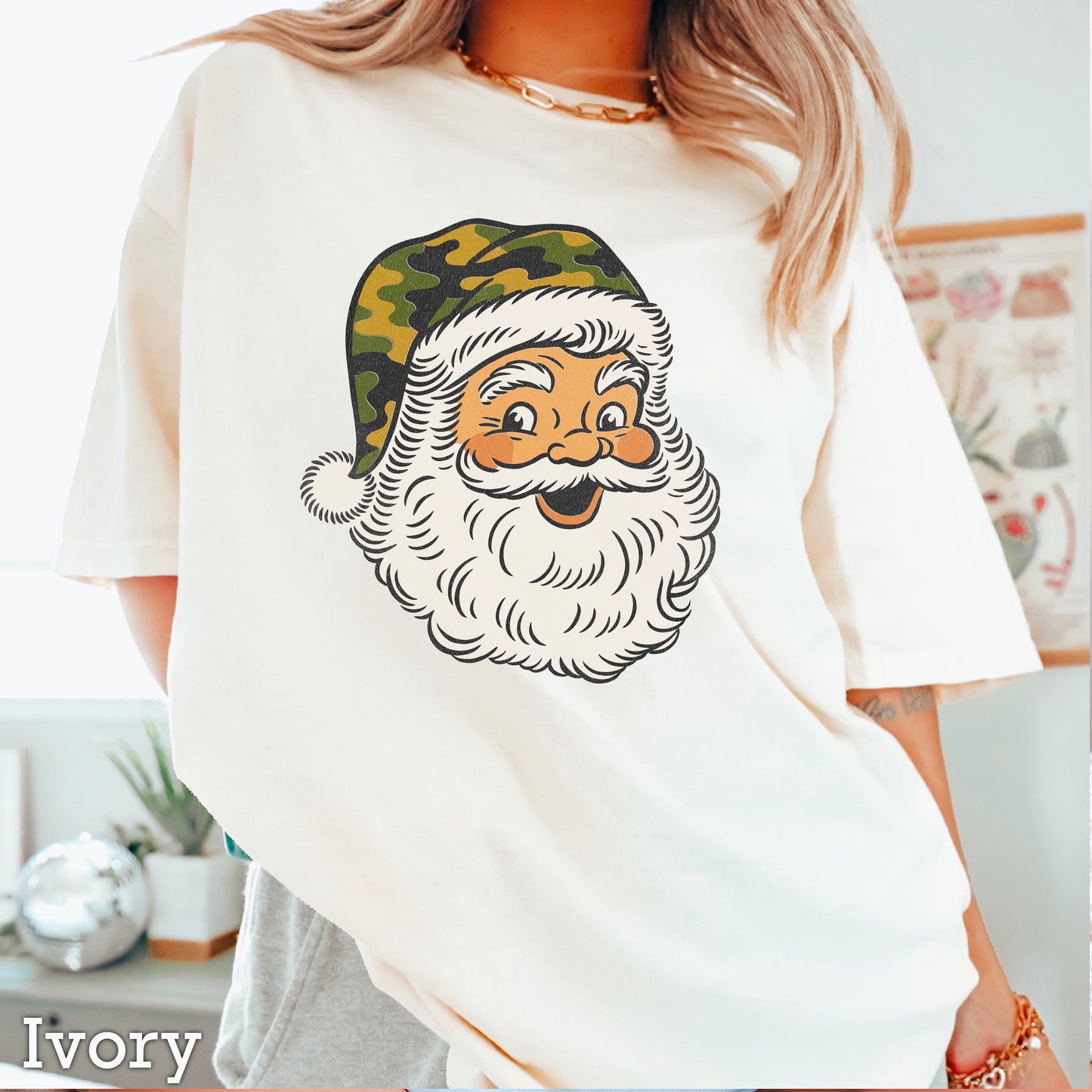 Camo Santa DTF Transfer