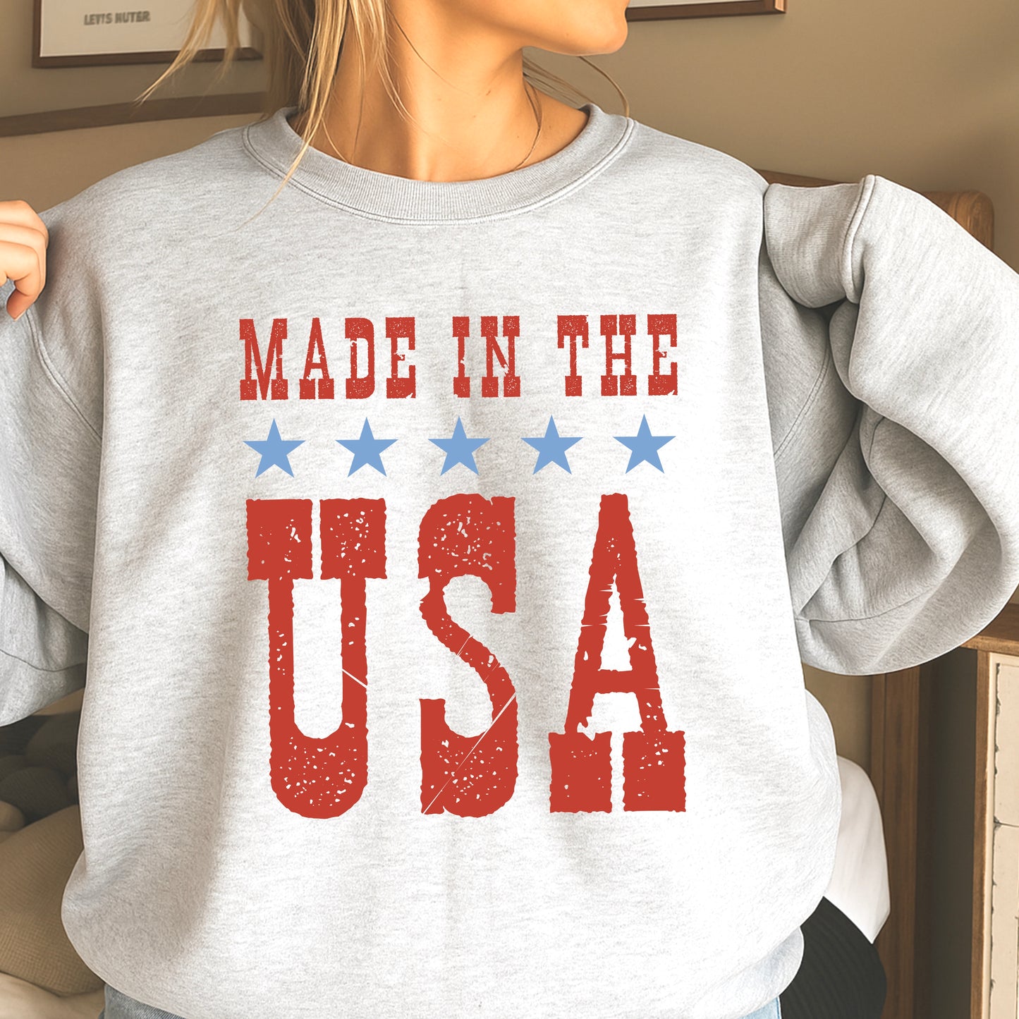 Made In The USA July4th Crewneck Sweatshirt