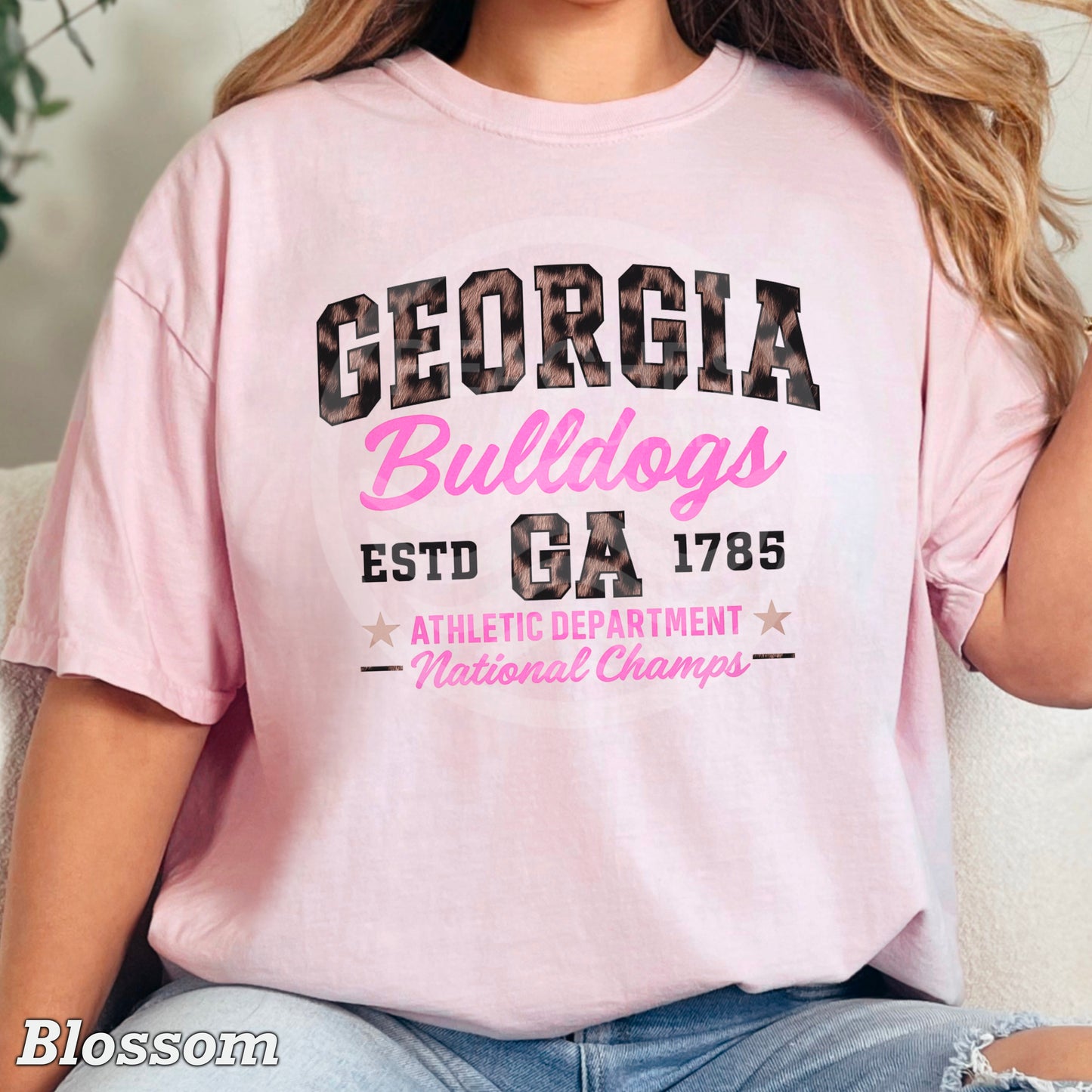 Leopard Georgia Comfort Color Graphic Tee