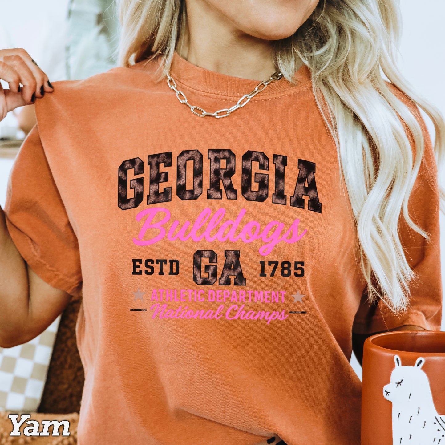 Leopard Georgia Comfort Color Graphic Tee