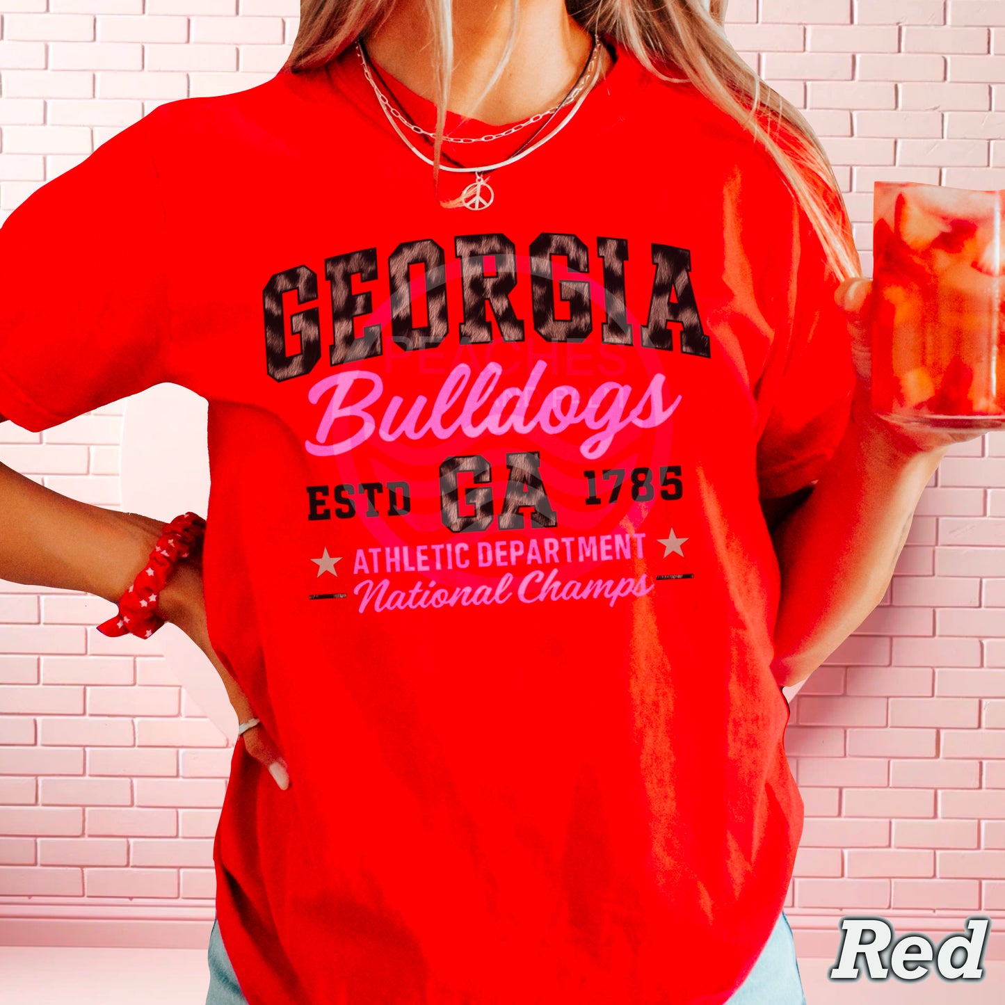 Leopard Georgia Comfort Color Graphic Tee