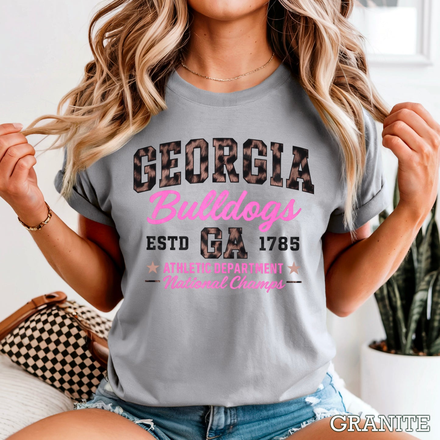 Leopard Georgia Comfort Color Graphic Tee