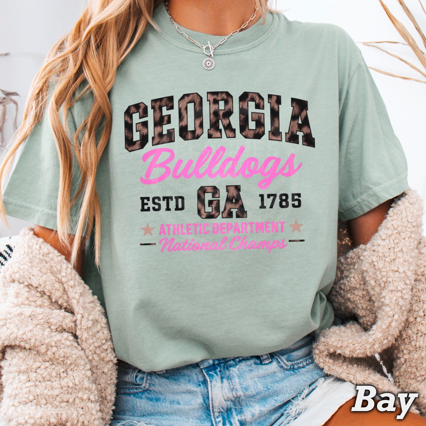 Leopard Georgia Comfort Color Graphic Tee