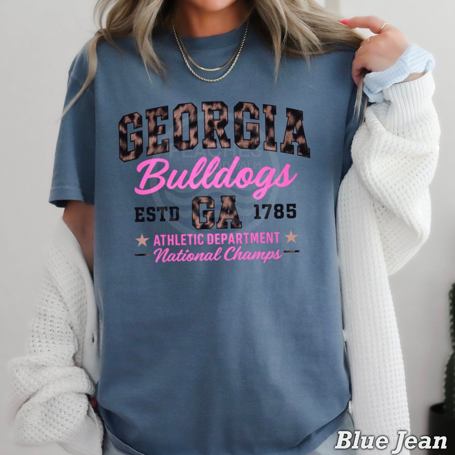 Leopard Georgia Comfort Color Graphic Tee