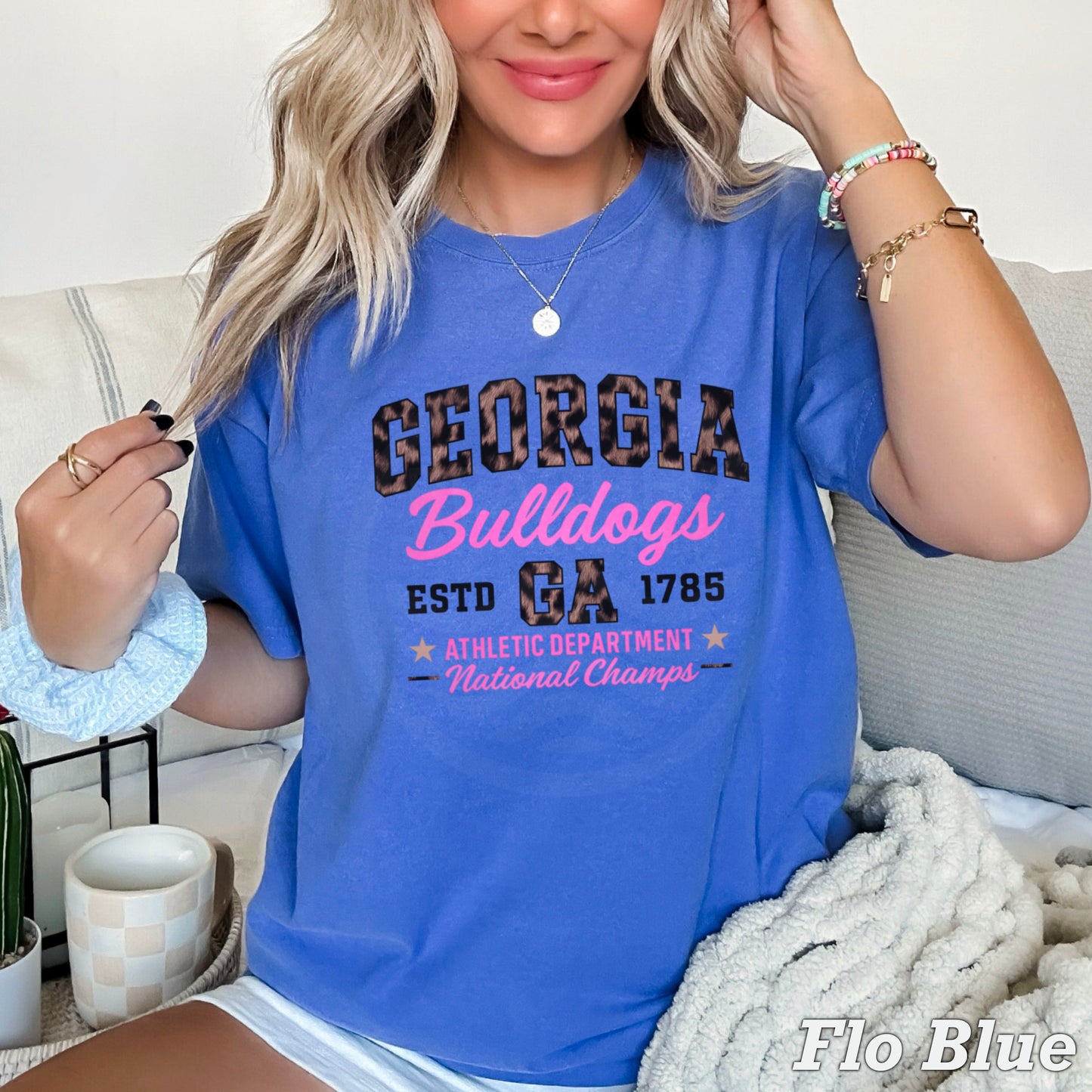 Leopard Georgia Comfort Color Graphic Tee