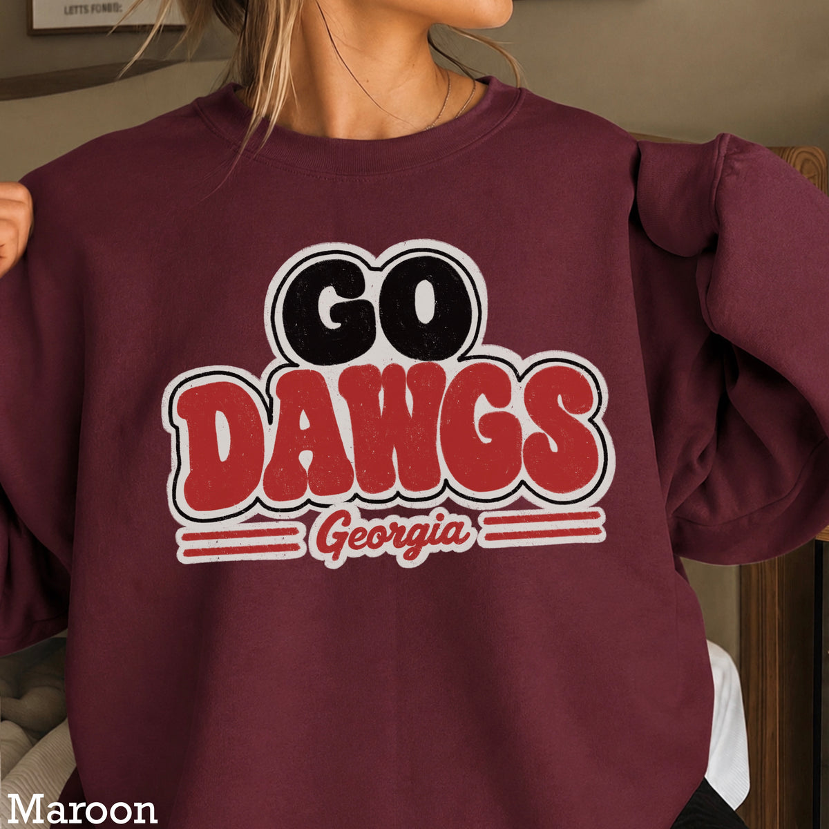 Go Red & Black Crewneck Sweatshirt