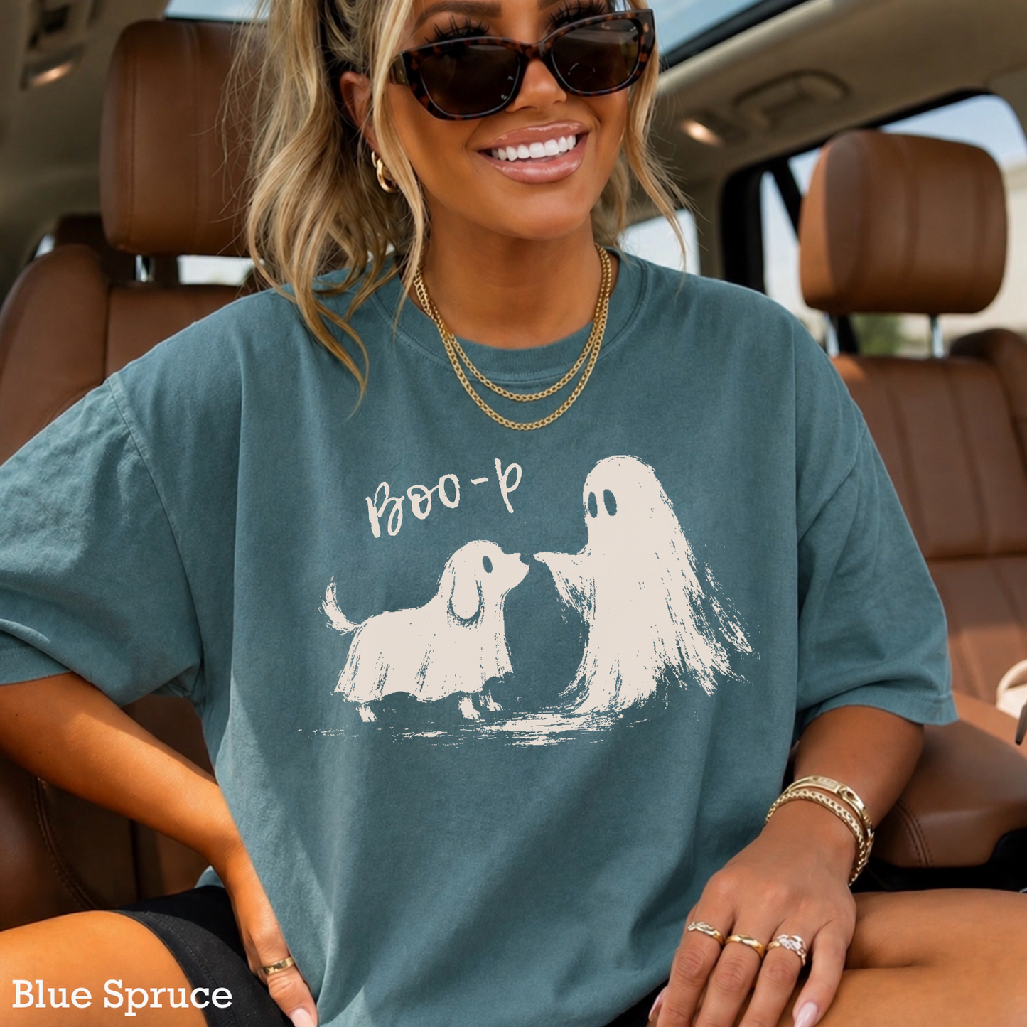 Boo-P Halloween Comfort Color Graphic Tee