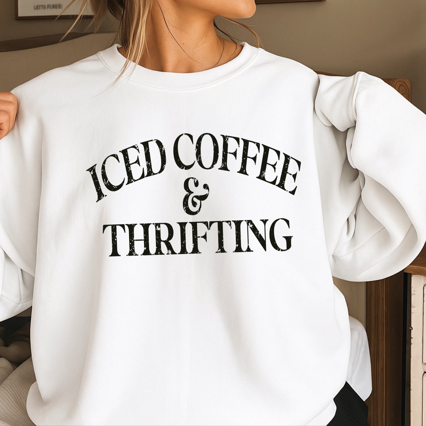 Iced Coffee & Thrifting Screen Print Transfer