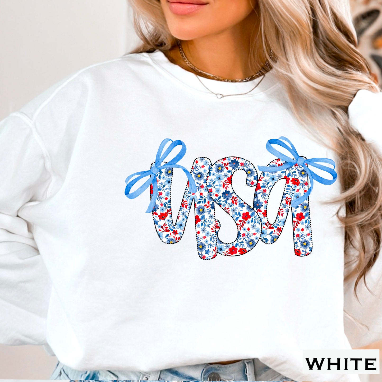 USA Bows Crewneck Sweatshirt