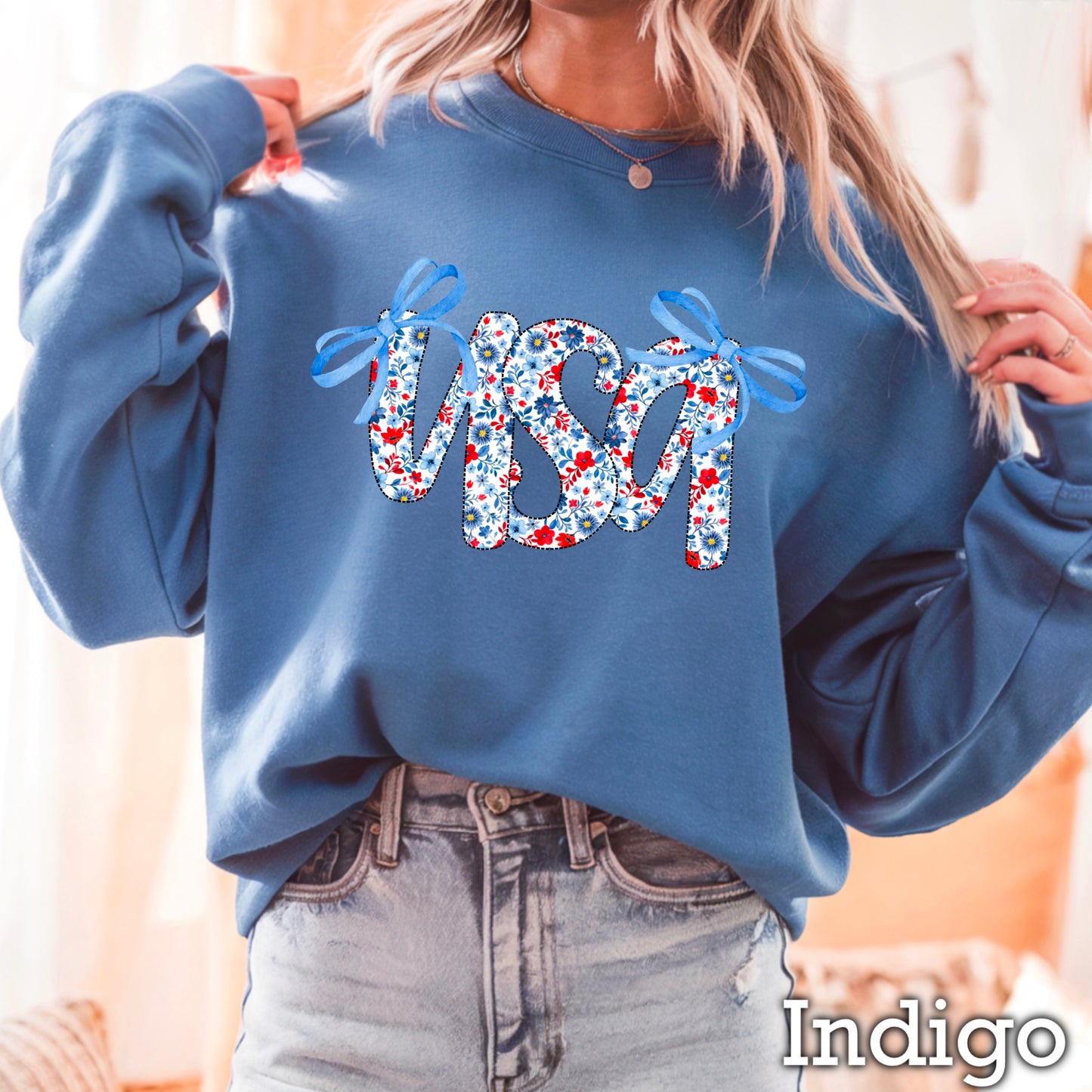 USA Bows Crewneck Sweatshirt